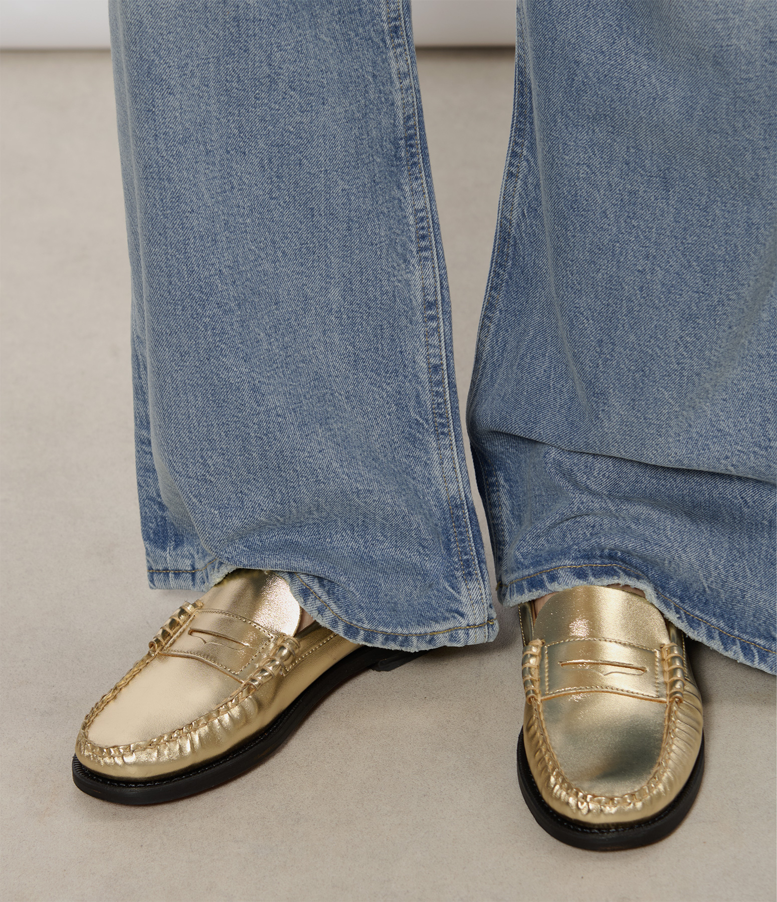 Dan Met Woman Gold Yellow Loafers