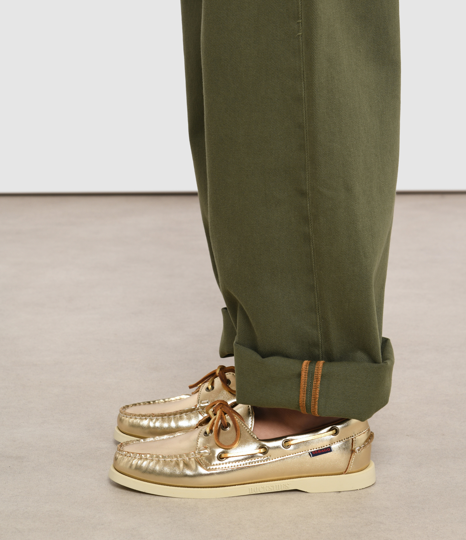 Portland Met Woman Gold Docksides Loafers