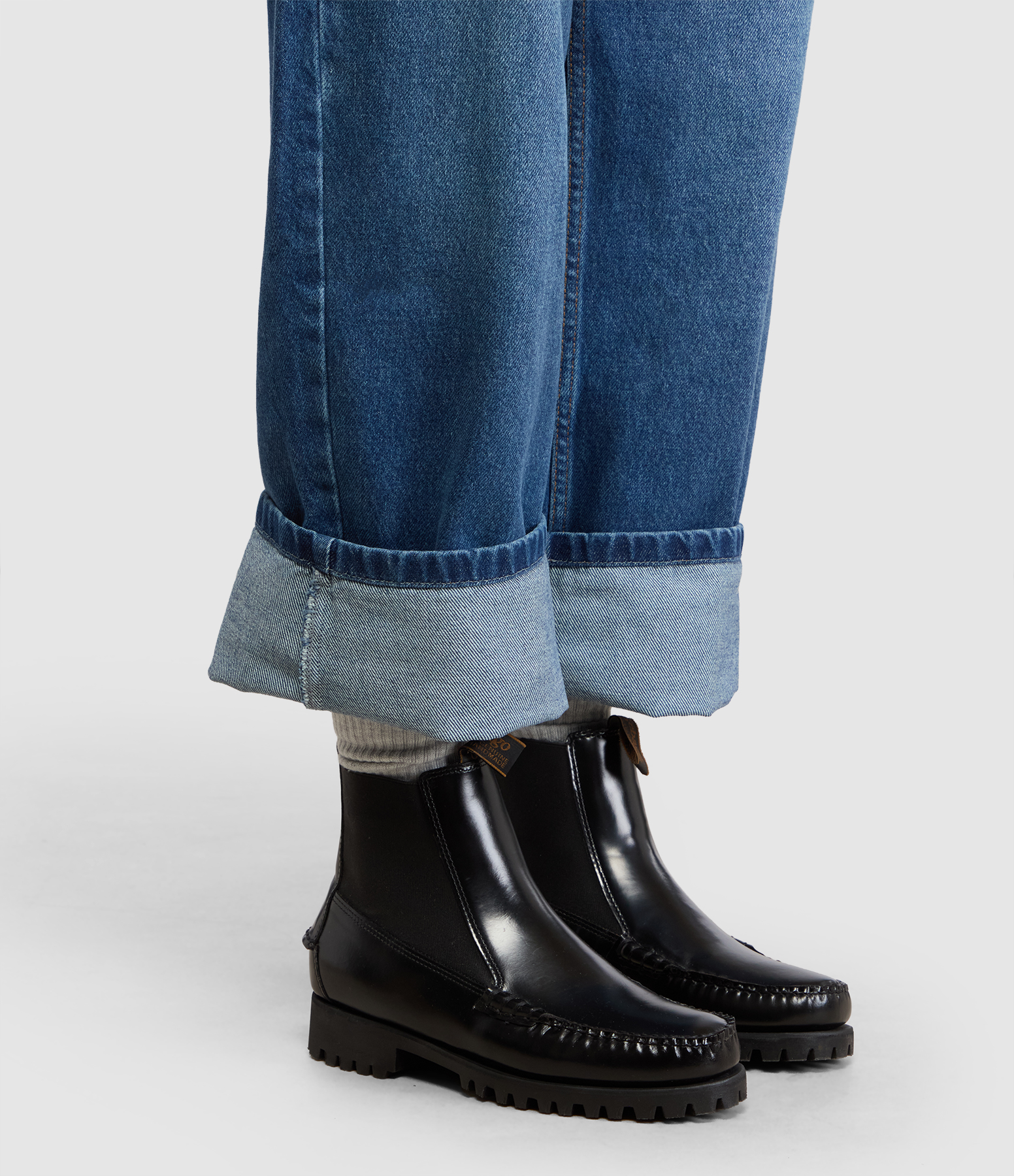 Calliope Lug Black Ankle Boots