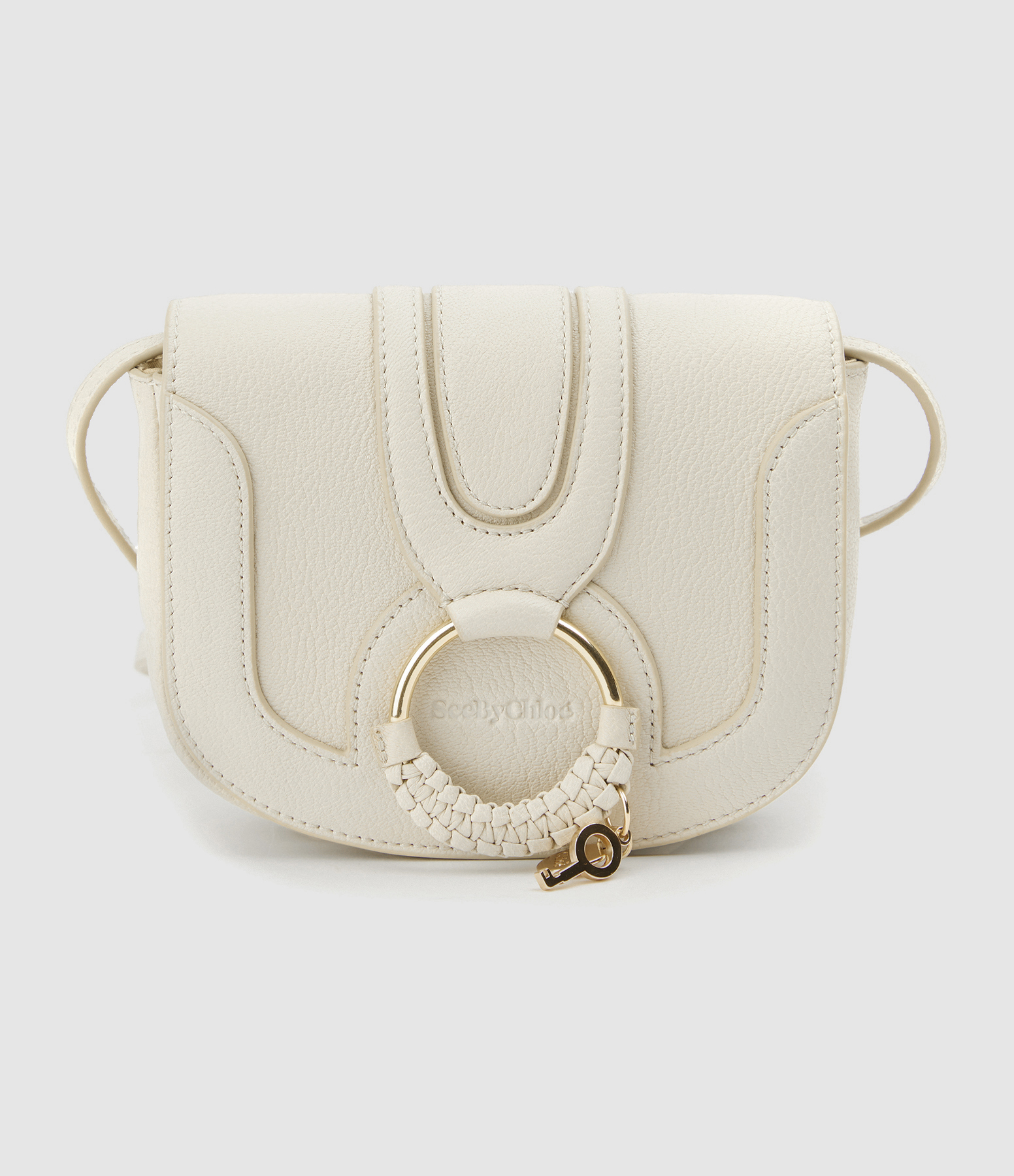 Hana Mini Bag in Cement Beige Grained Leather
