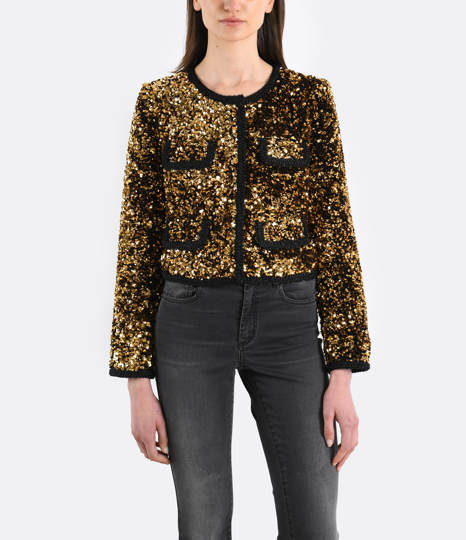 Short Gold Sequinned Jacket