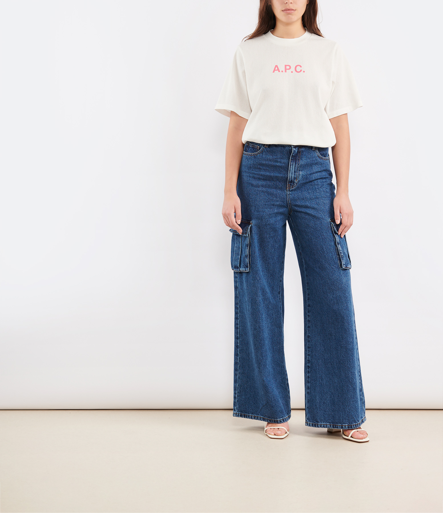 Blue Denim Cargo Trousers
