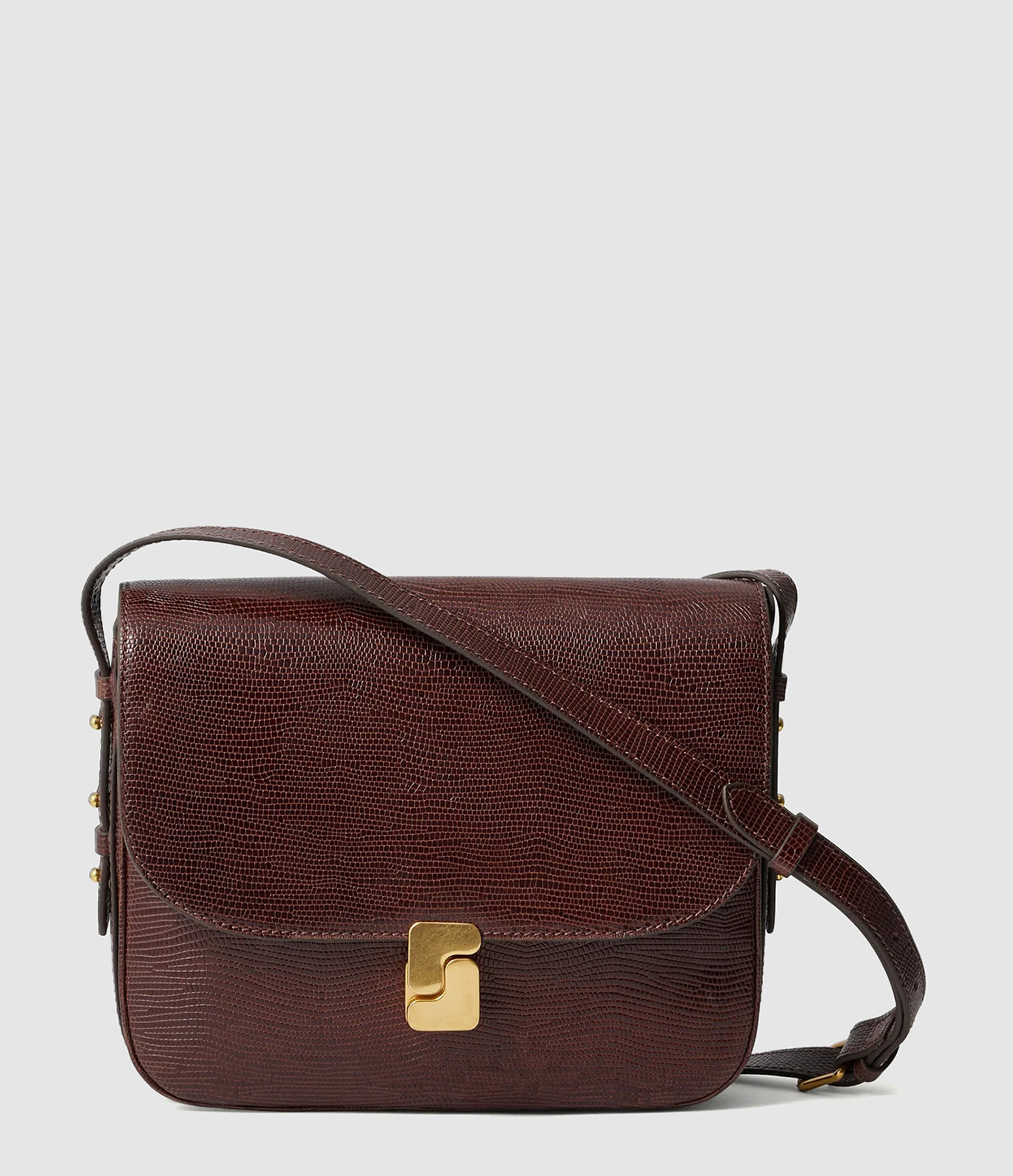 Bellissima Maxi Lizard Bag in Chocolate