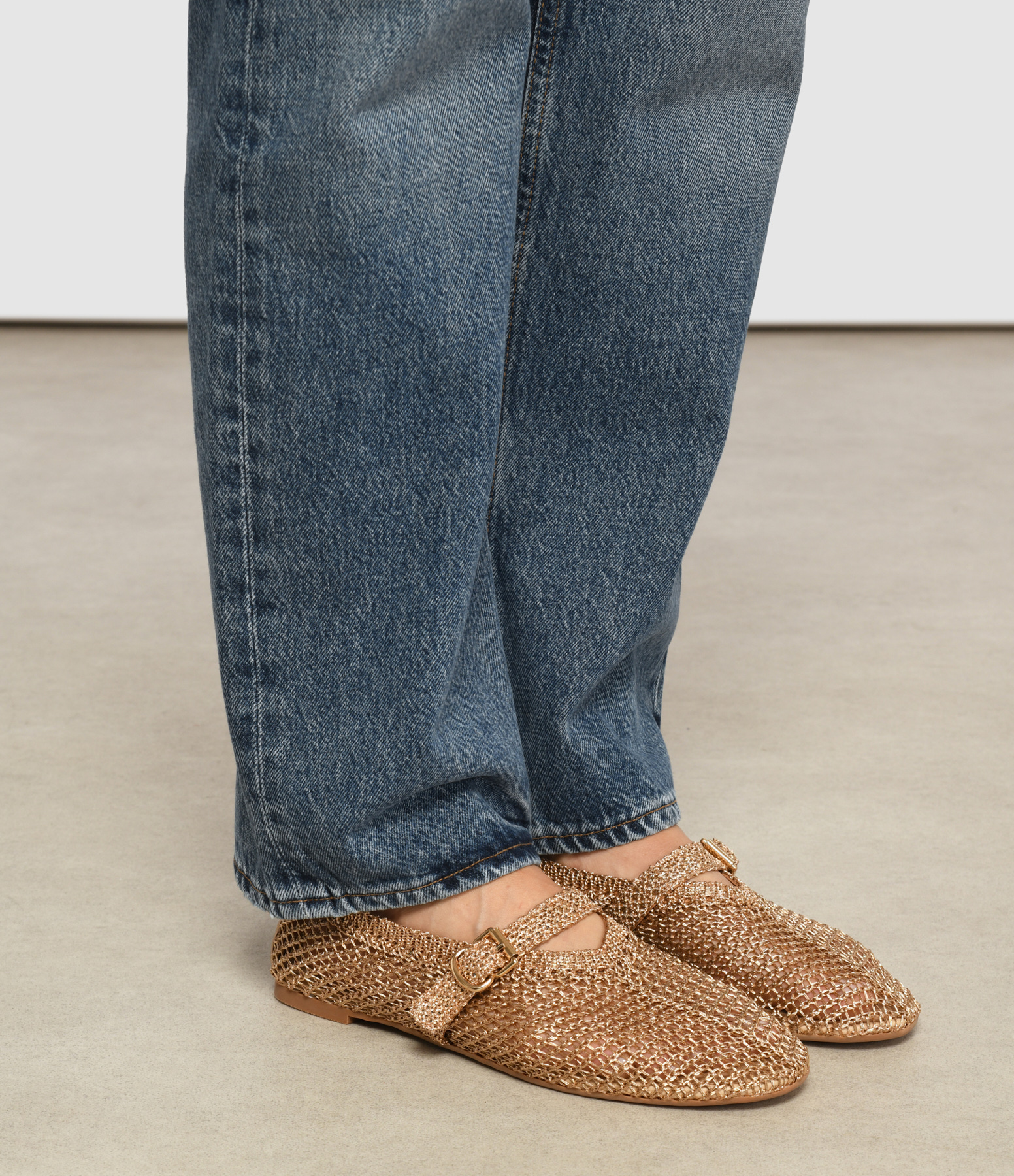 Cheska Gold Ballet Flats