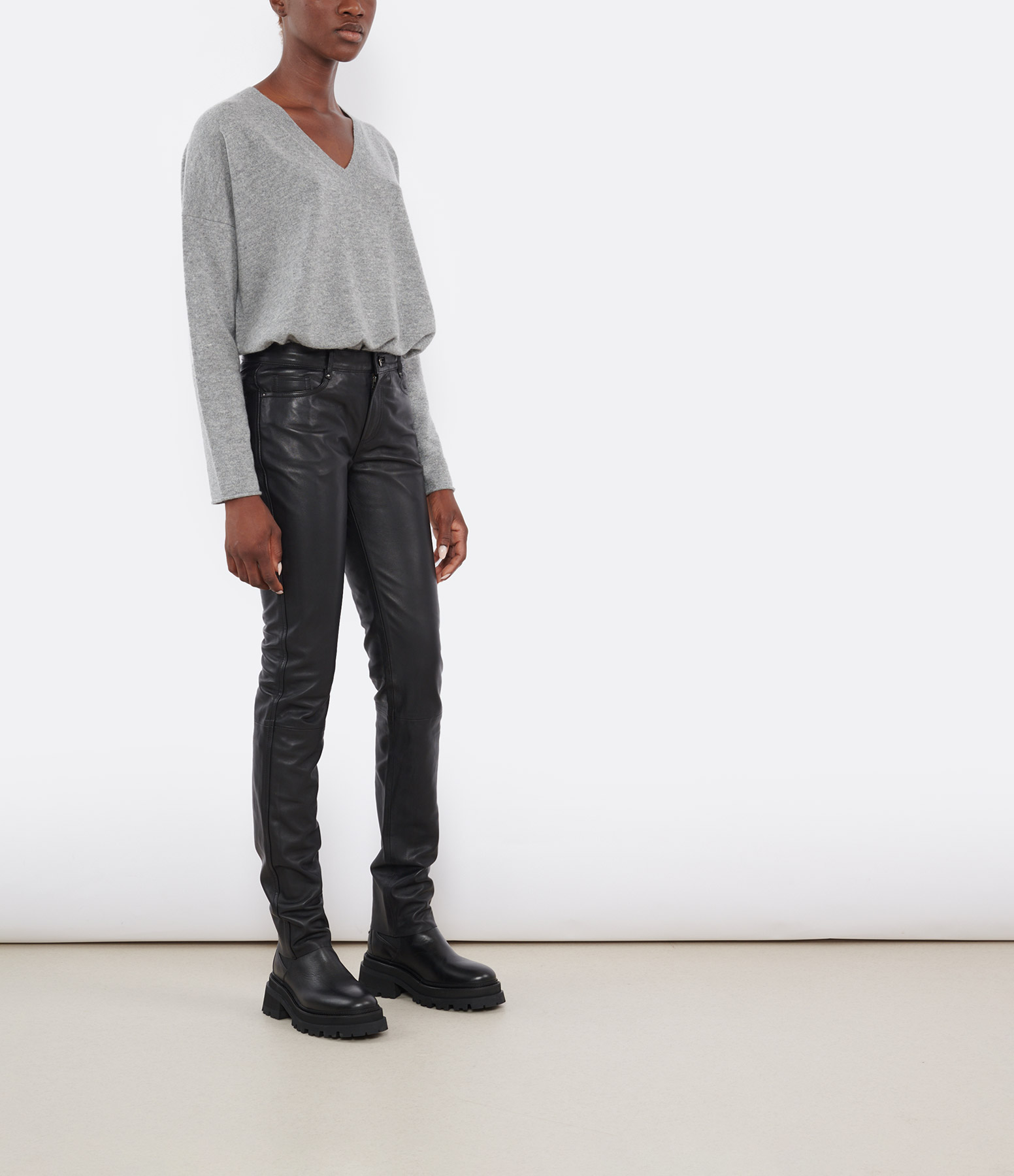 Sexy Black Nappa Trousers