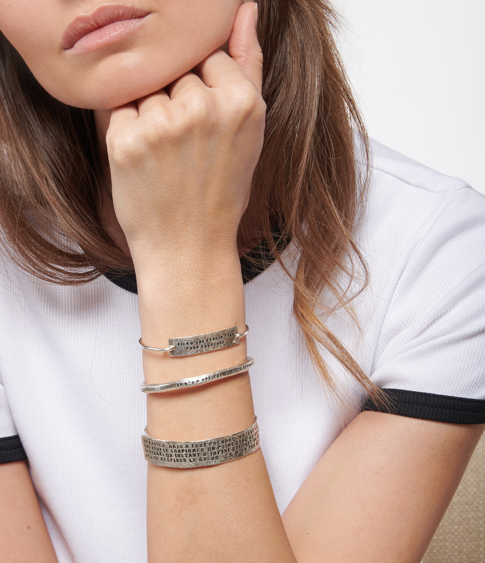 "Nothing ..." Plaque Bracelet Silver
