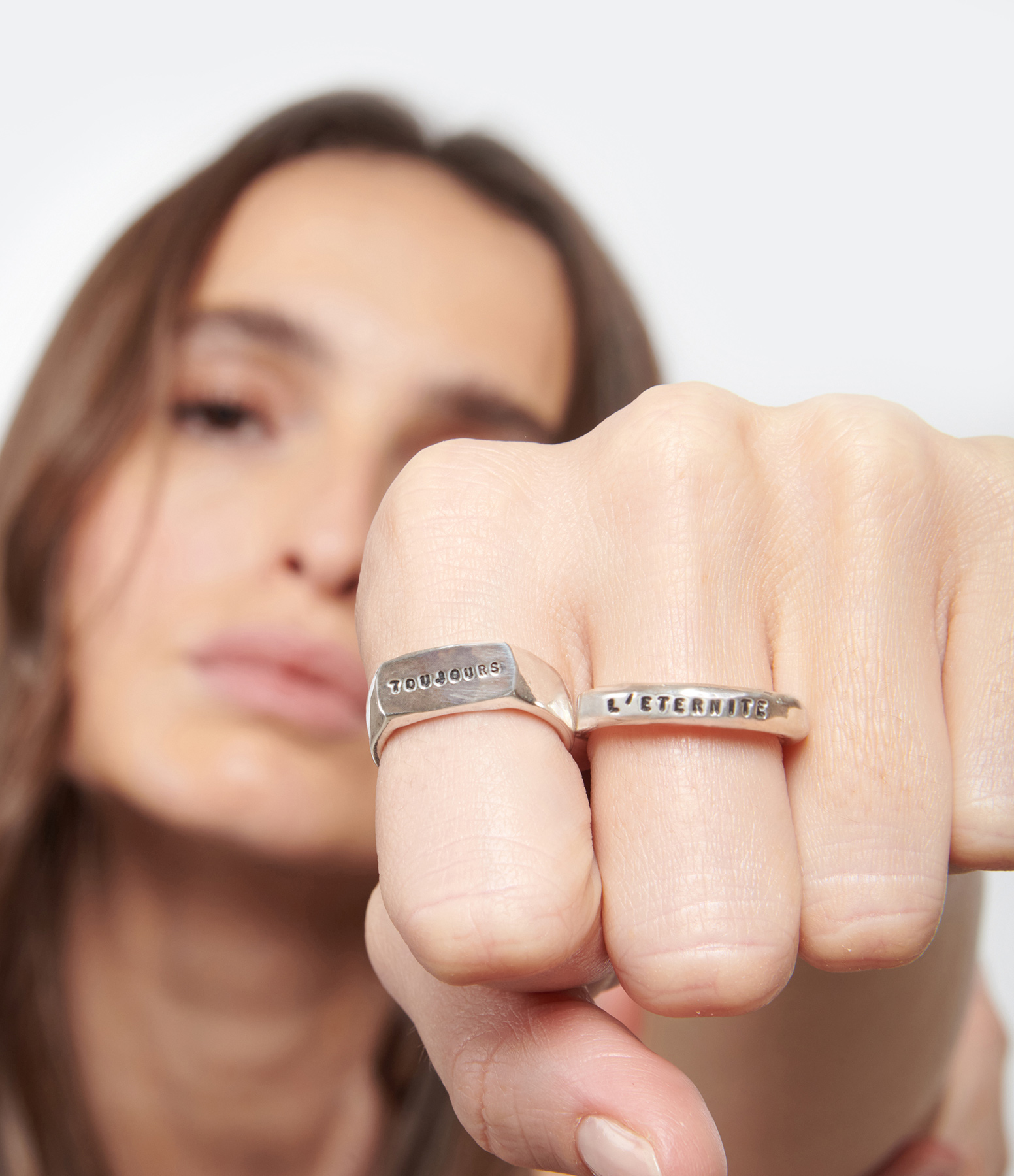 Fine 'Toujours' Silver Signet Ring