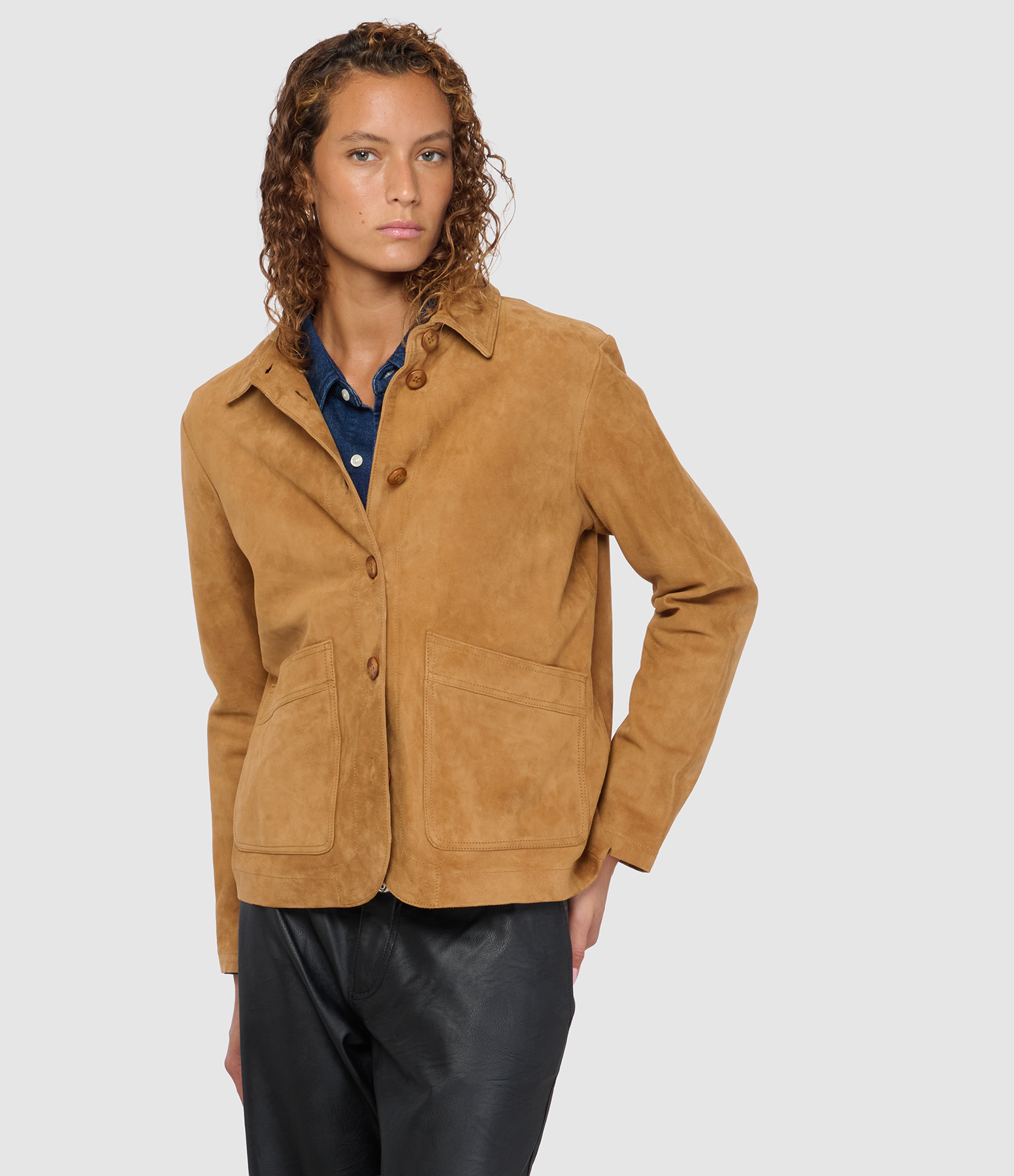 Alexandra Vs Cognac Leather Jacket