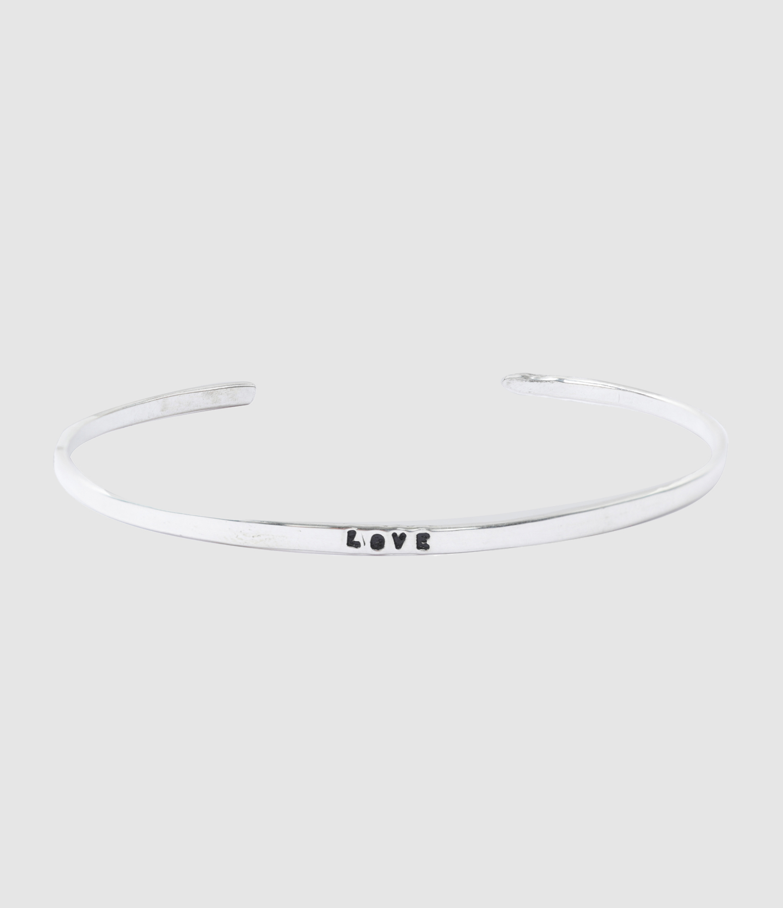 2mm Silver Love Bead
