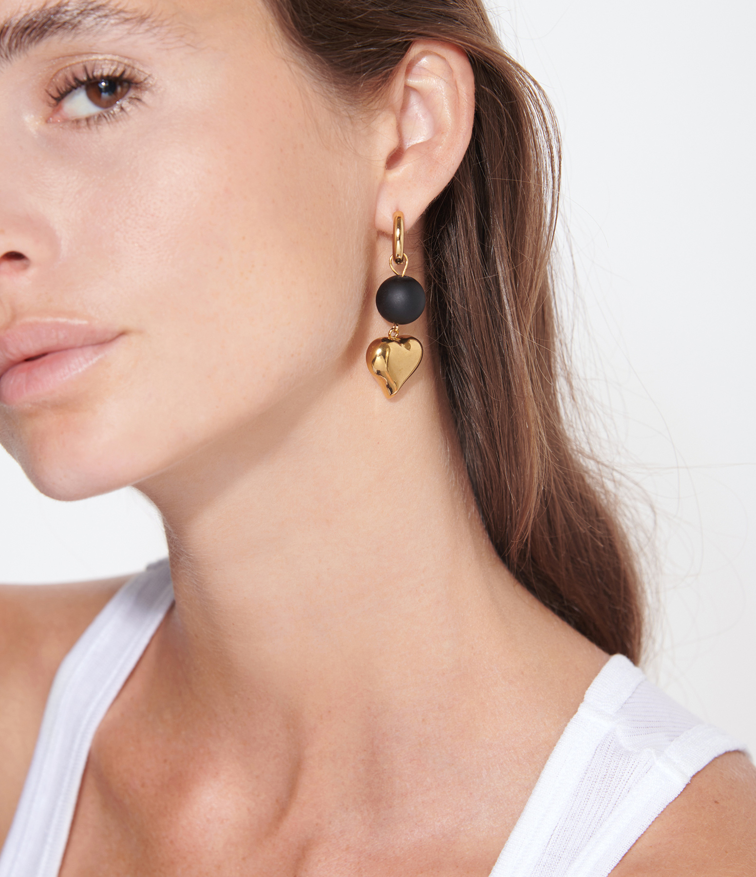Love Onyx Gold-Plated Silver Earring (sold individually)