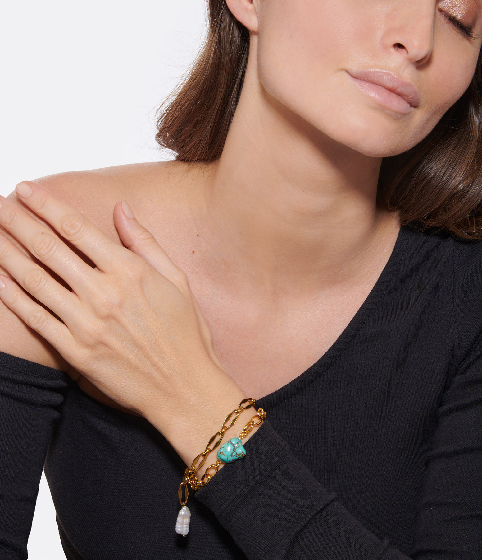 Duna Turquoise Gold Bracelet