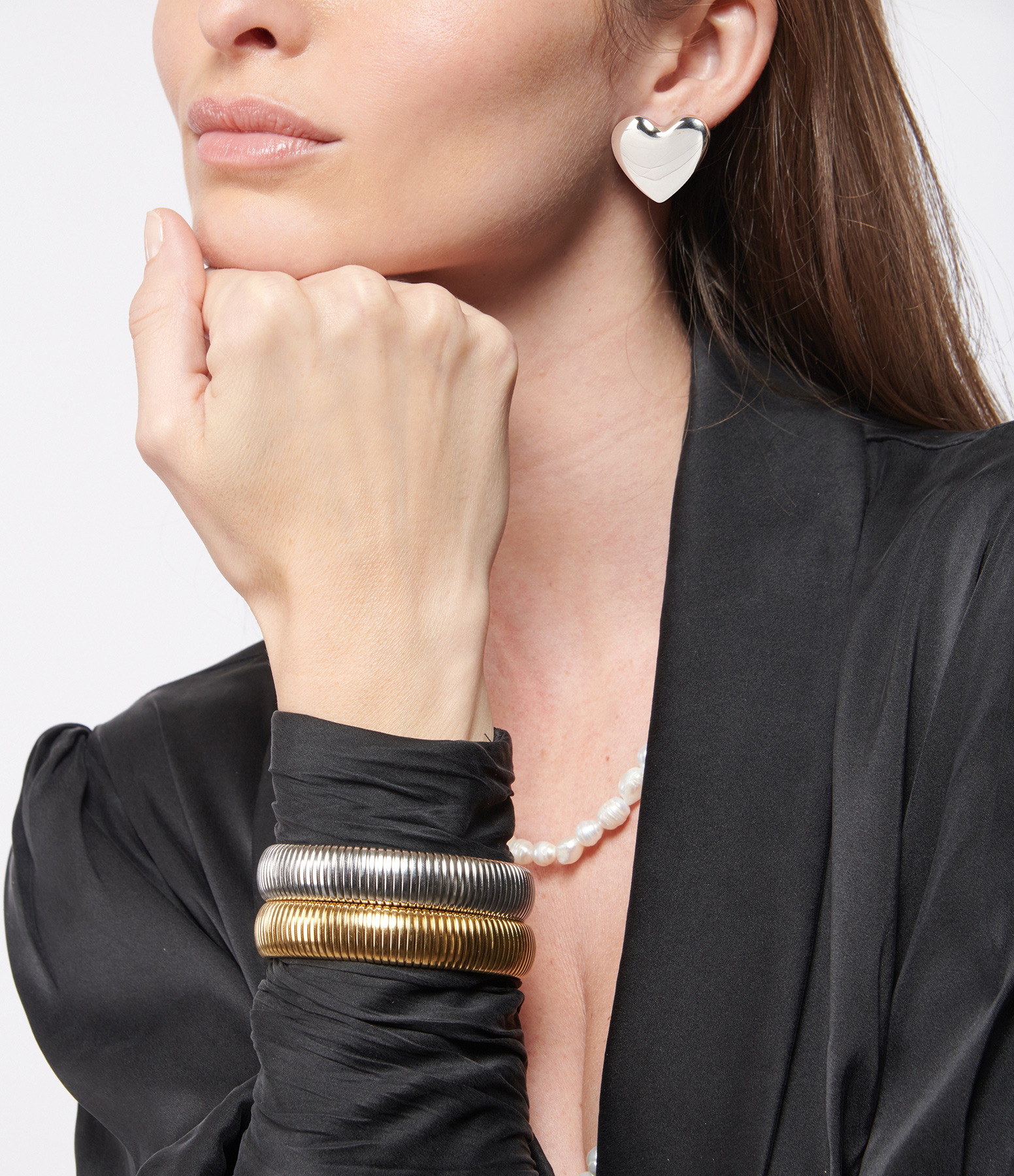 Trika Silver-Plated Bangle Bracelet