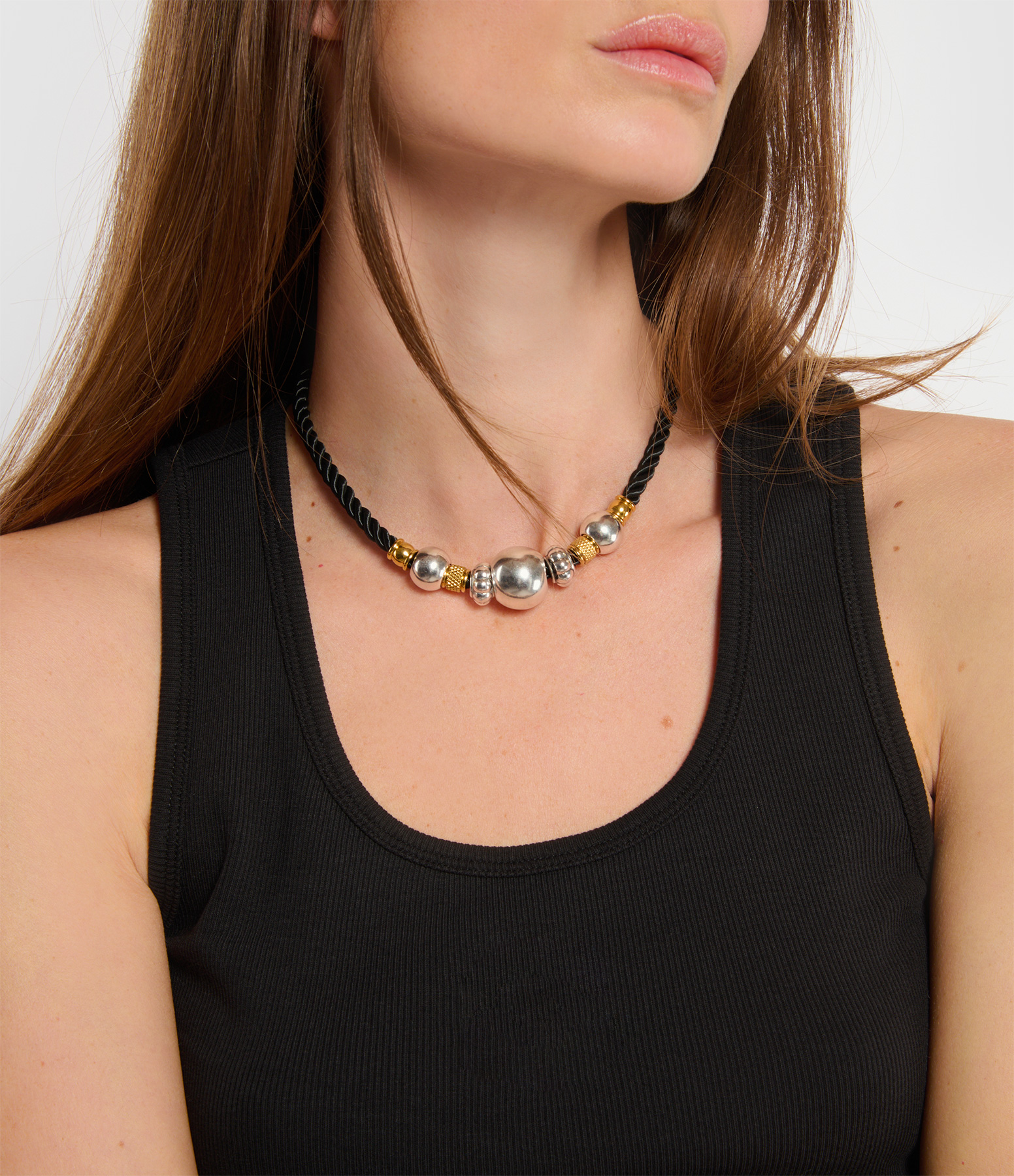 Nia Black Cord Necklace