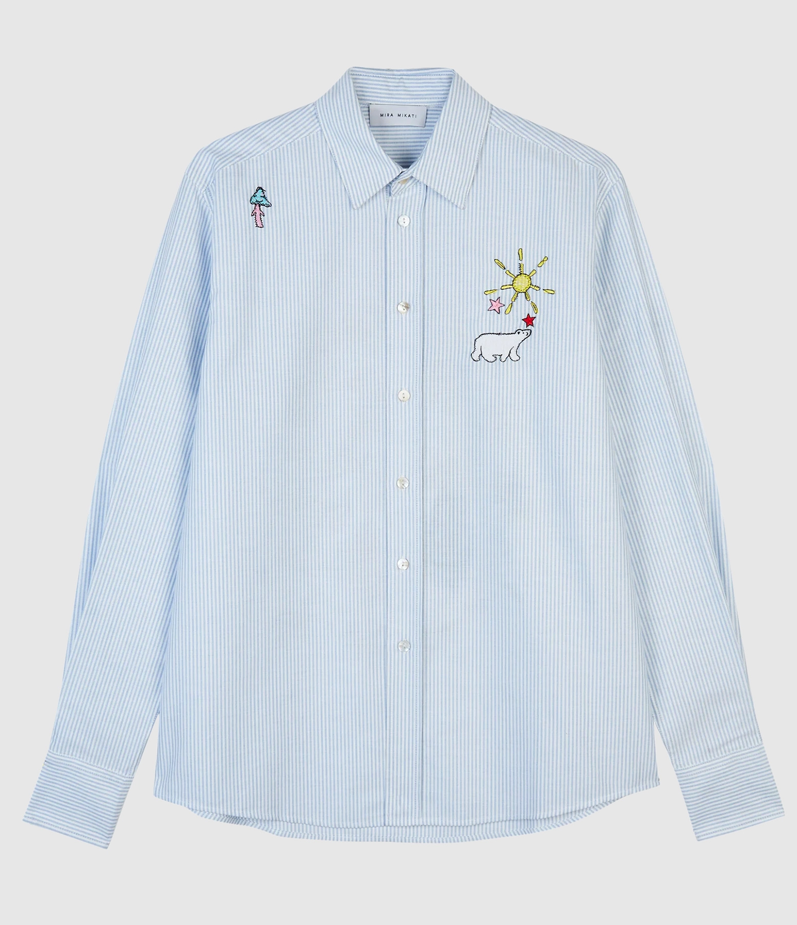 Blue Embroidered Shirt