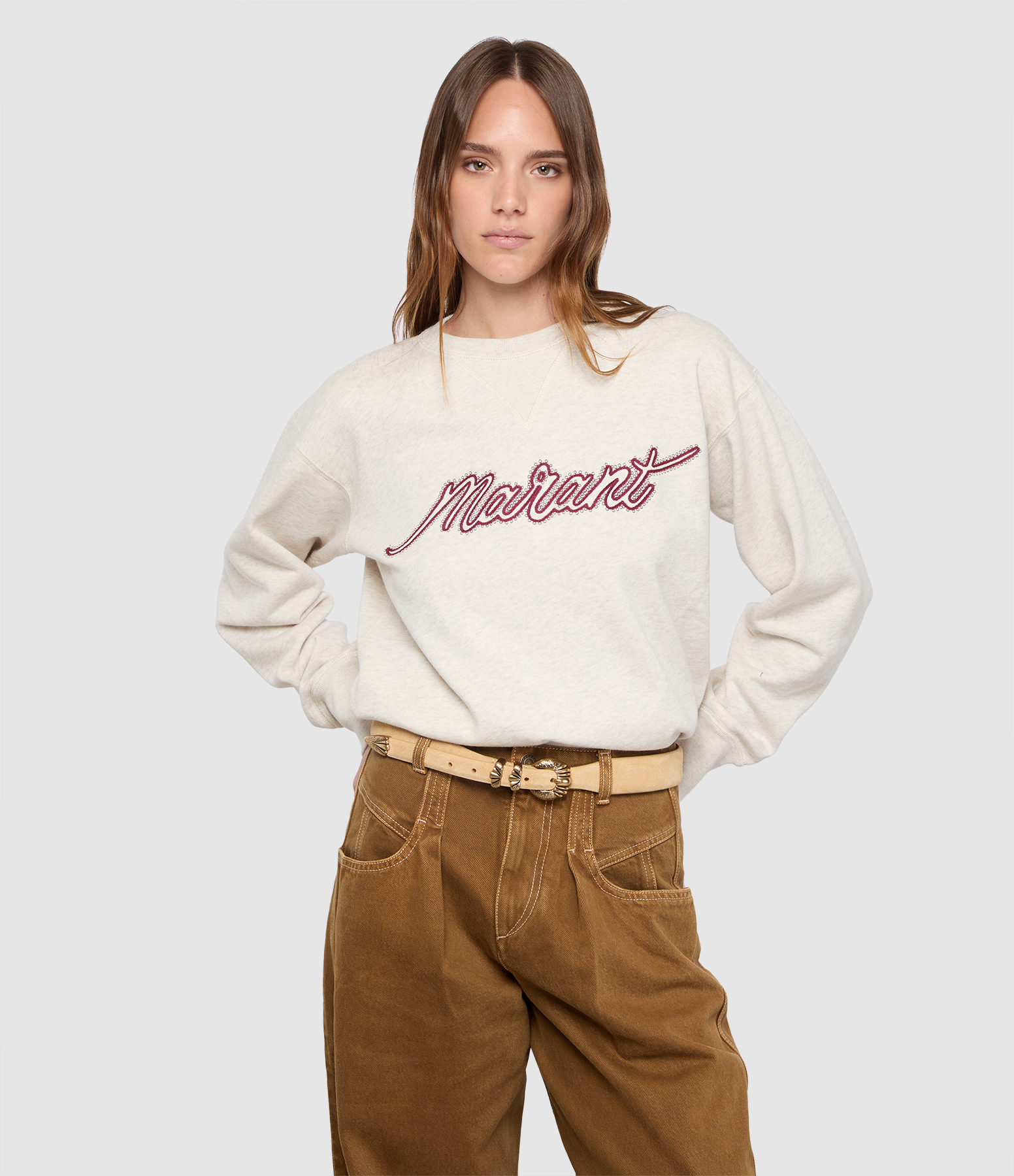 Versailles Gold Beige Suede Belt