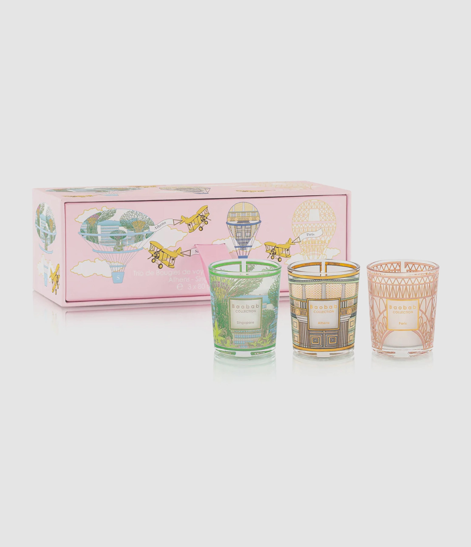 My First Baobab Singapore-Athens-Paris Travel Candle Trio