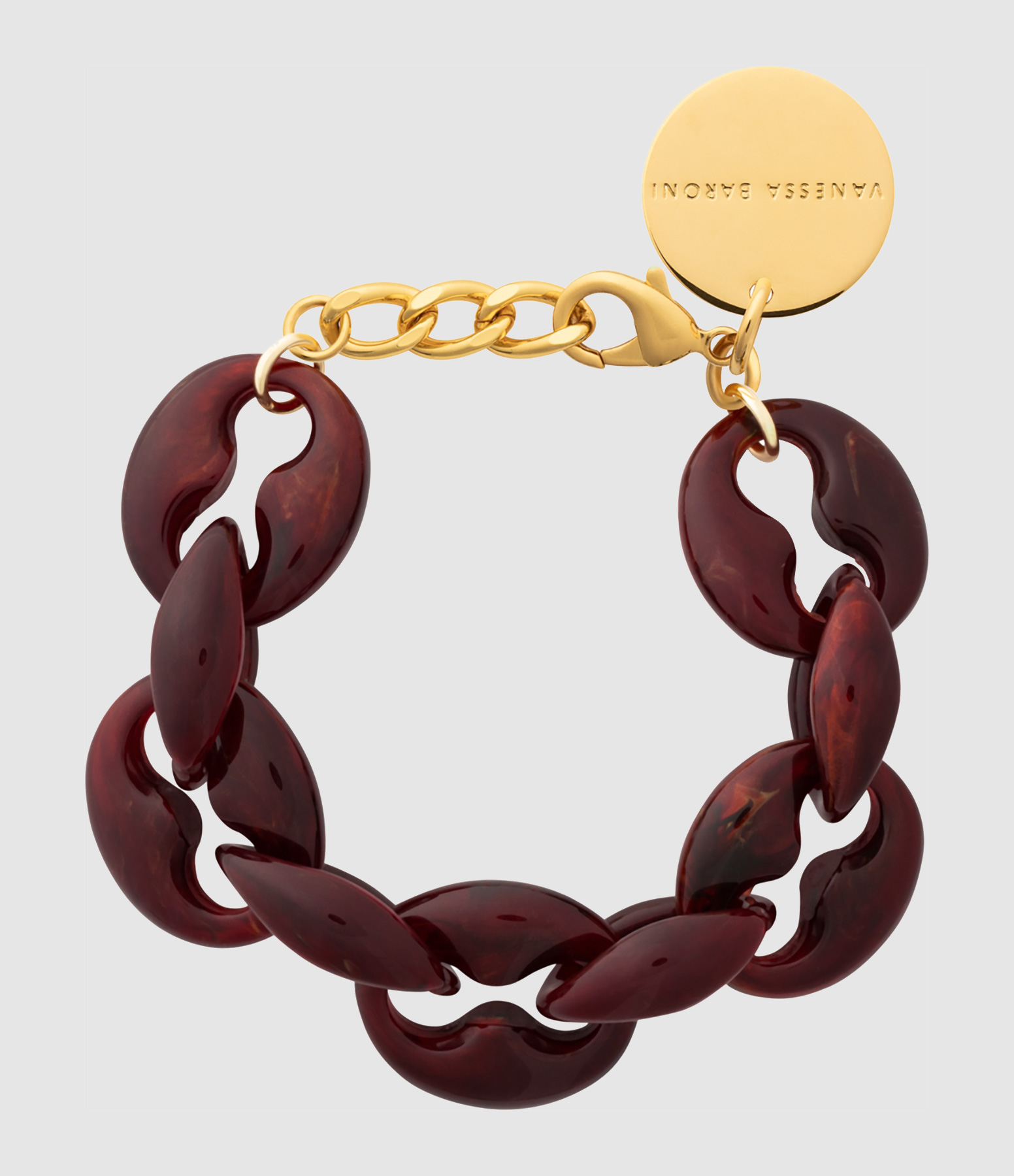 Small Turtle Bordeaux Marble Bracelet