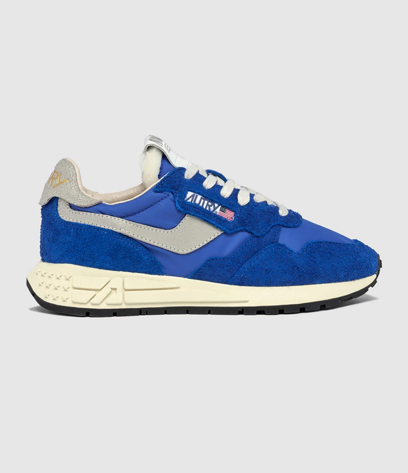 Reelwind Blue Suede and Nylon Trainers