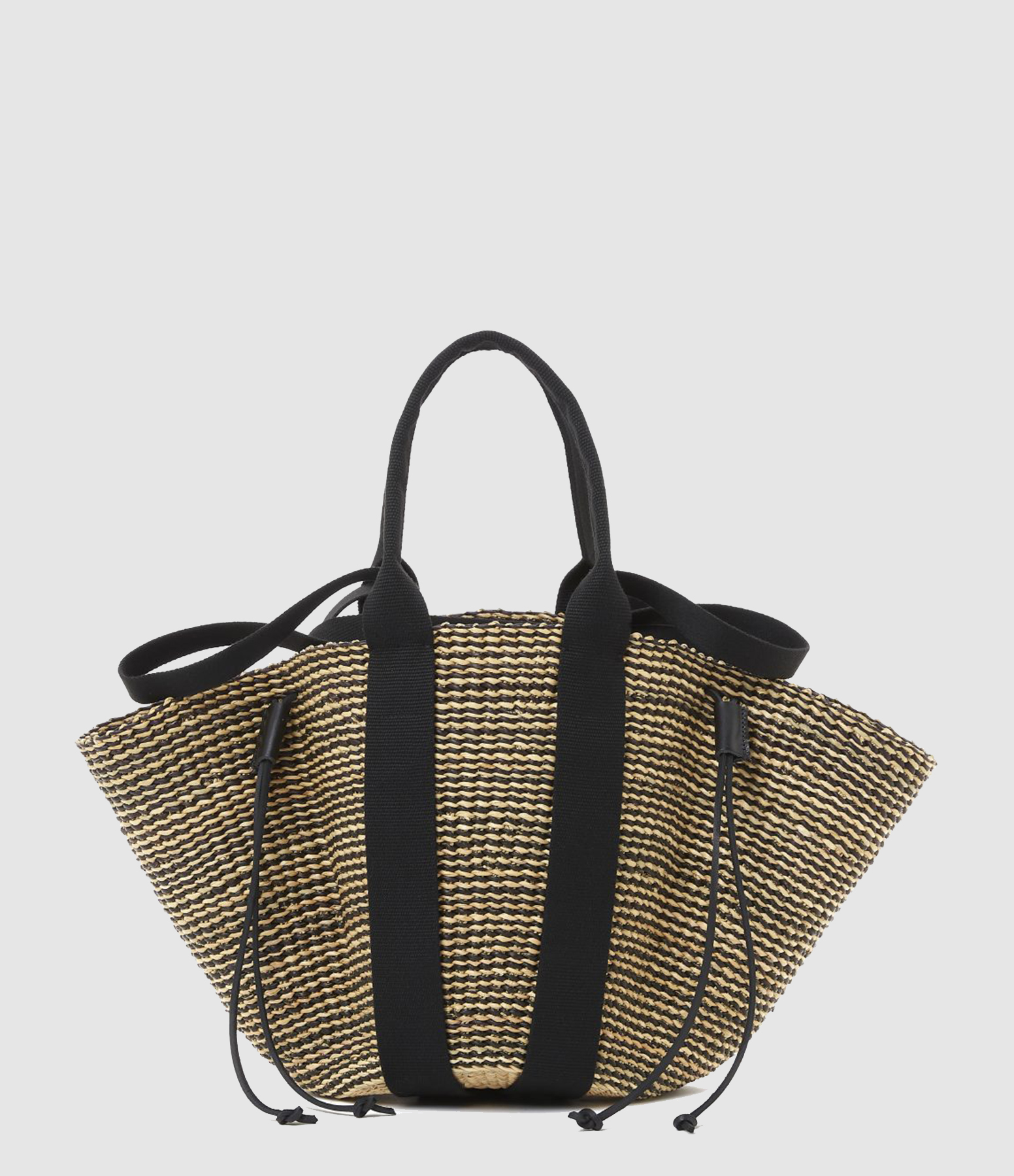 So Hstripe Natural Black Basket