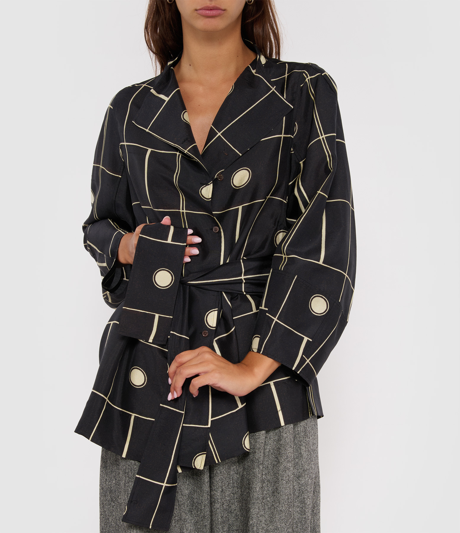Bangkok Shirt – Black and Ecru