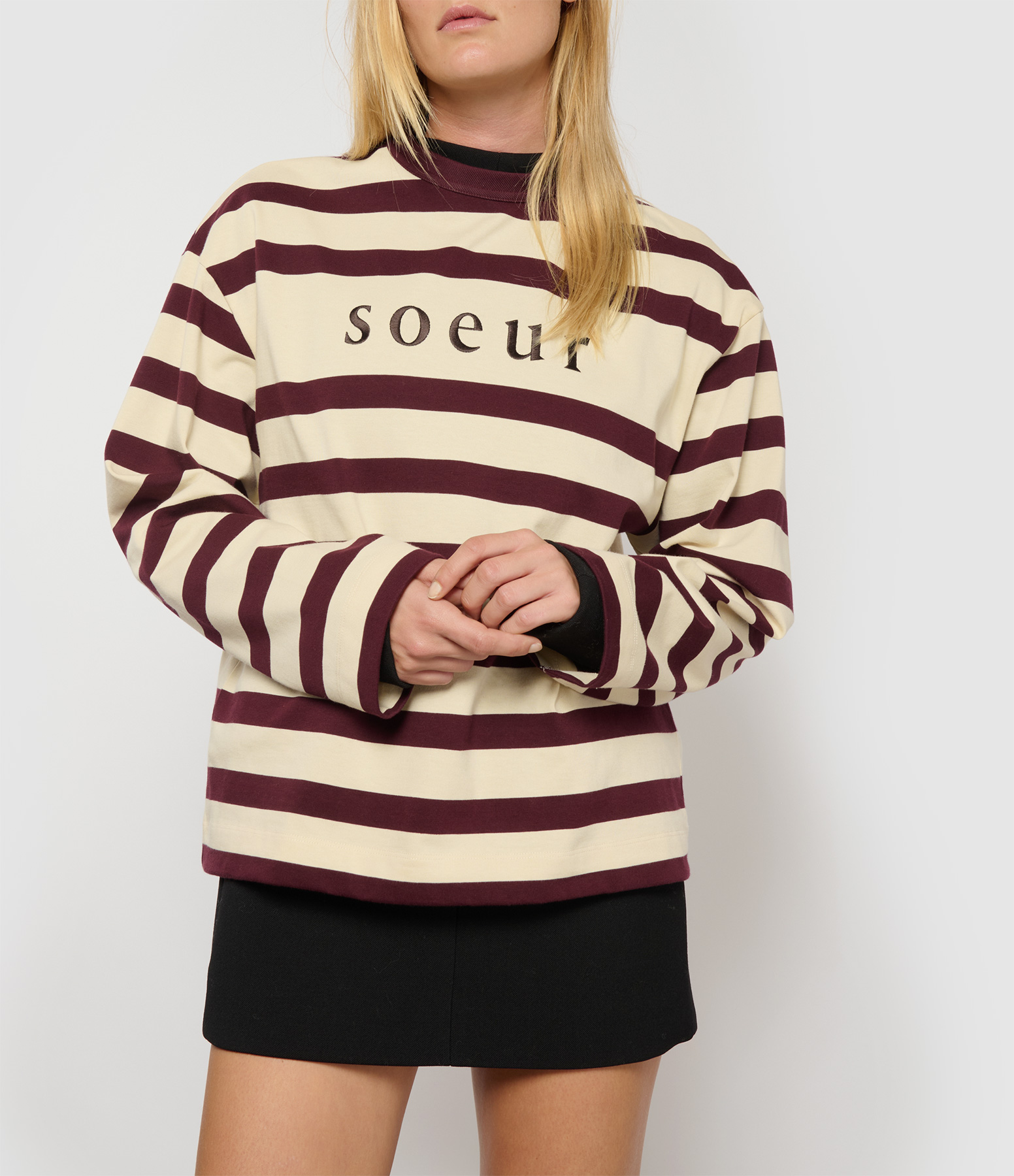 Tee-shirt Archie Écru Prune