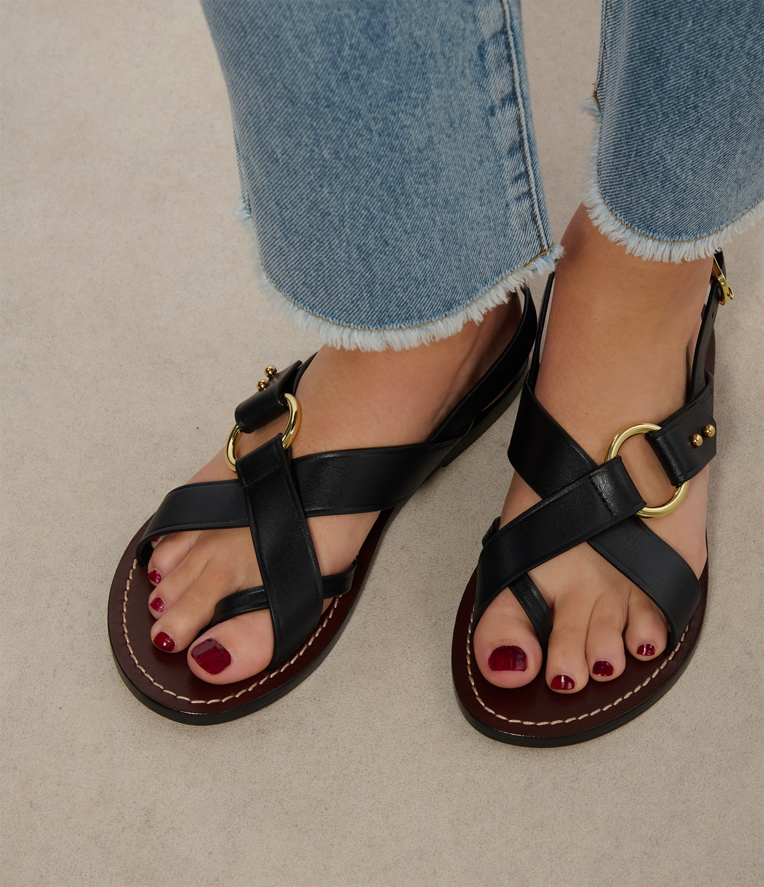Florence Black Sandals