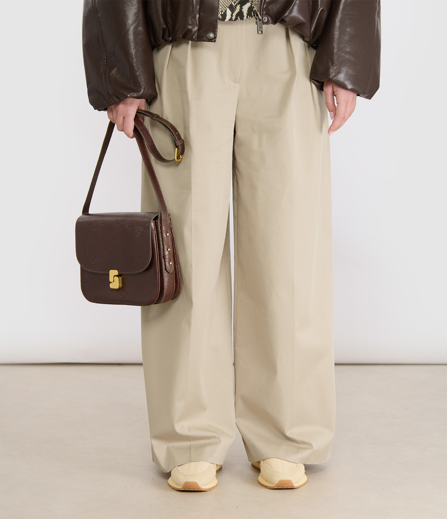 Bellissima Maxi Lizard Bag in Chocolate