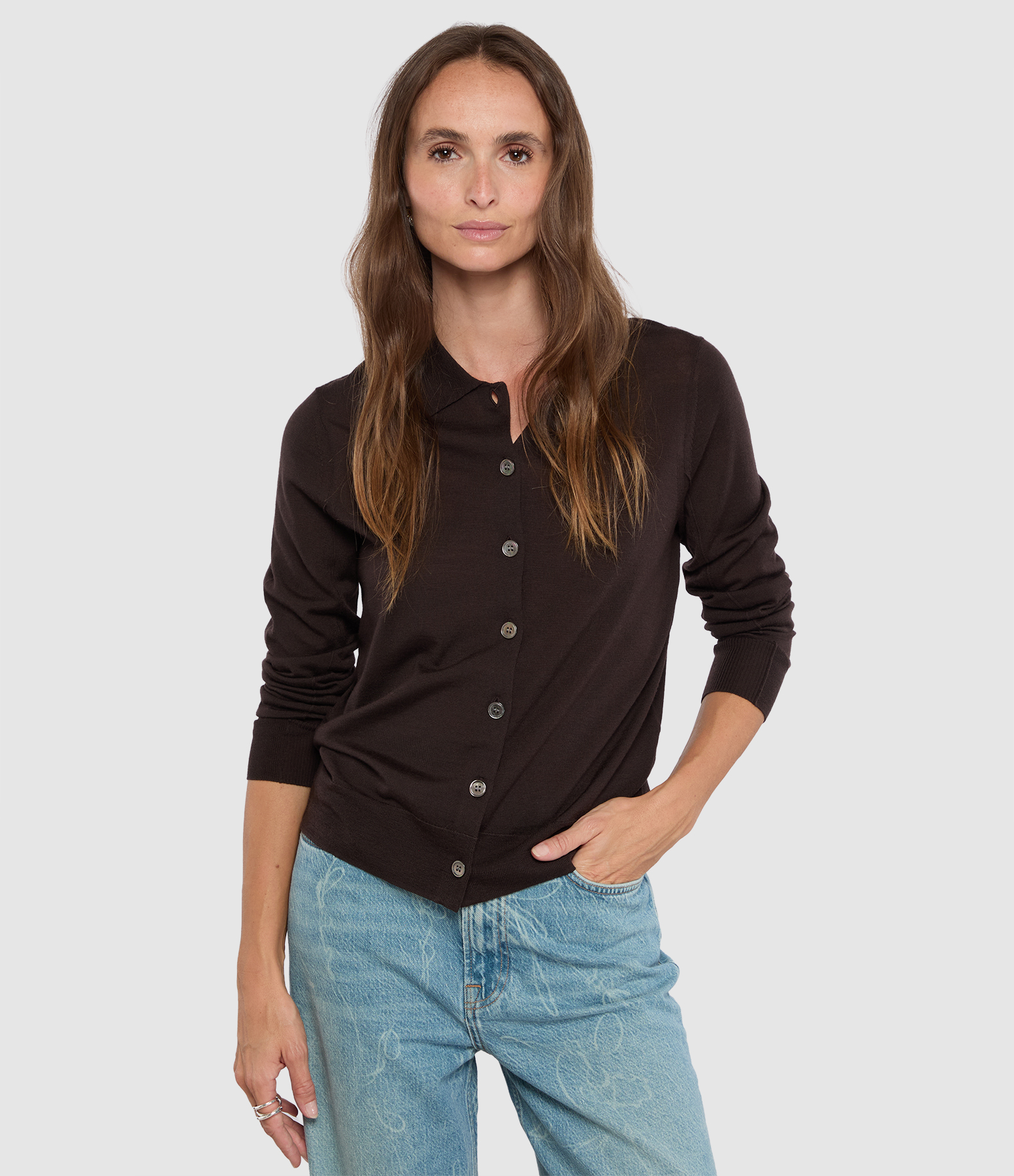 Hailey Chocolate Cardigan