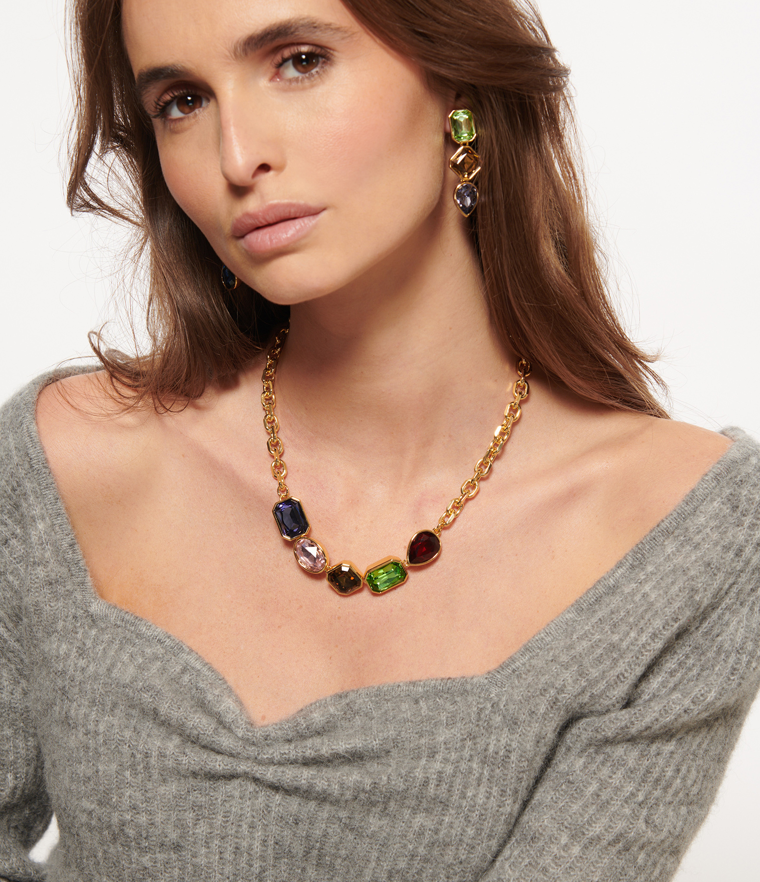 Multicoloured Superchromatic Crystal Necklace