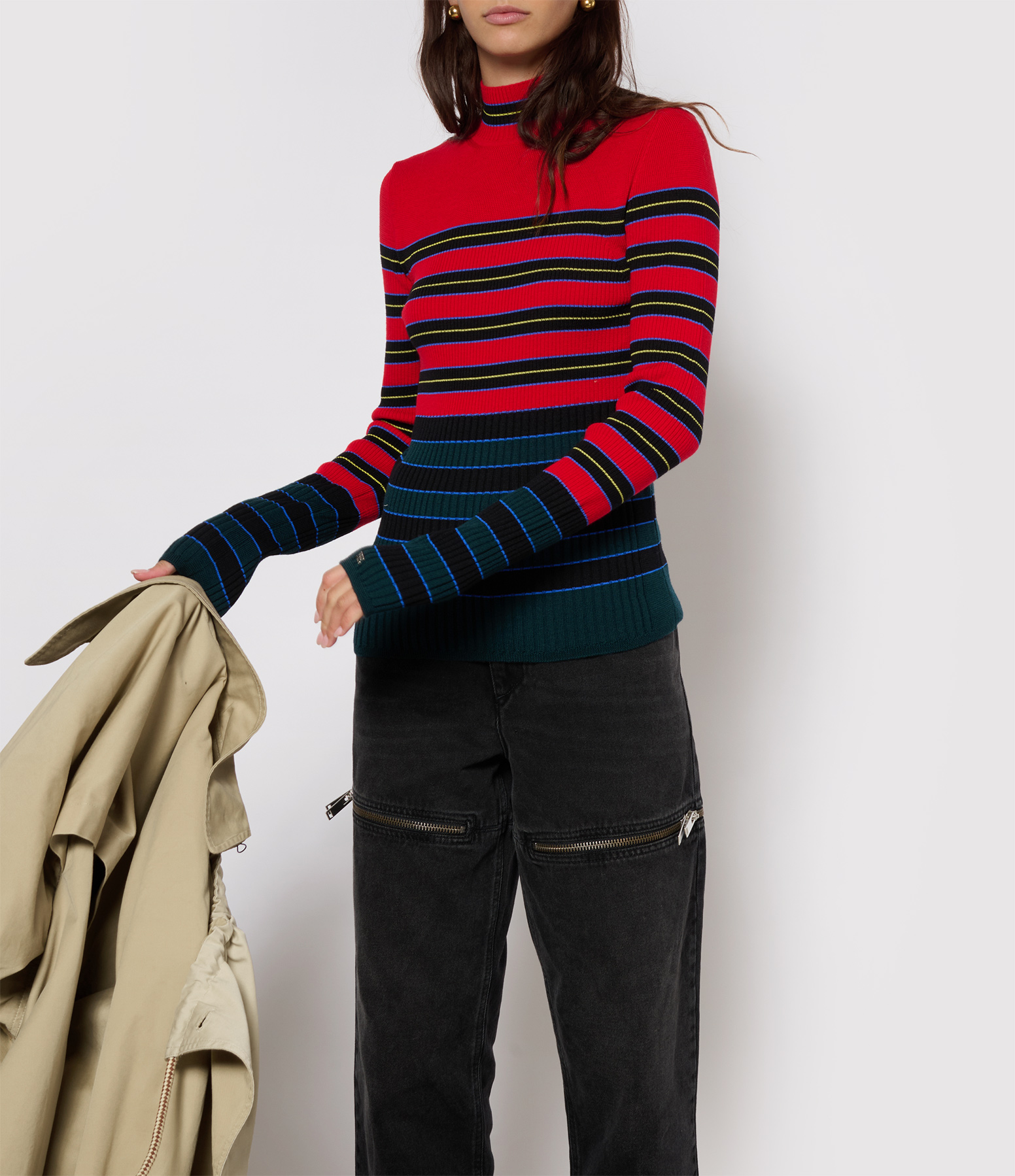 Blue and Red Striped Jumper