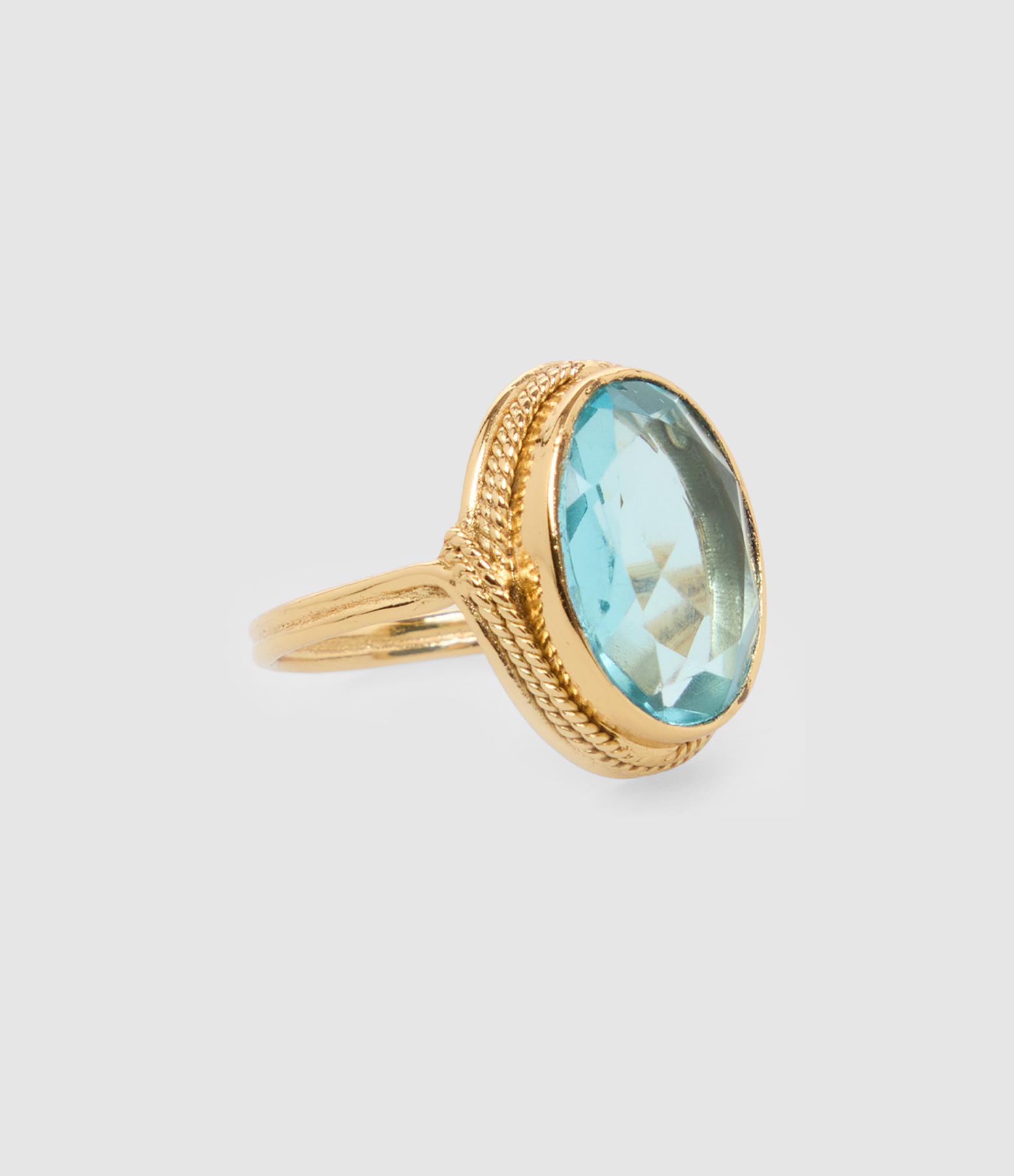 Big Hydro Blue Quartz Sphinx Ring