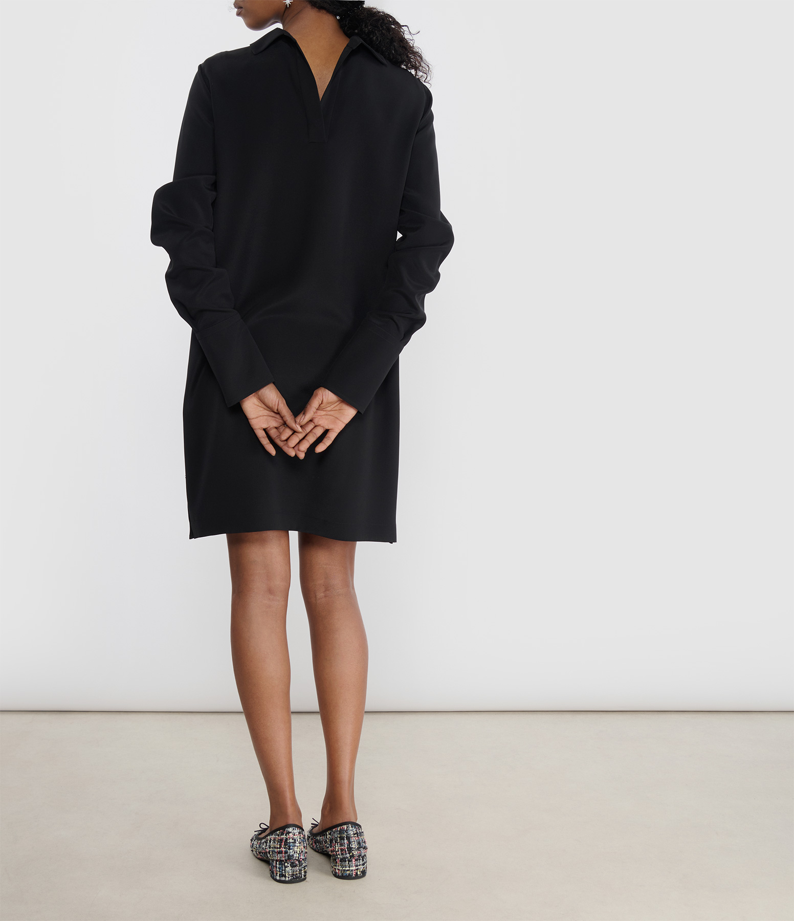 Black Vegetable-Print Midi Dress