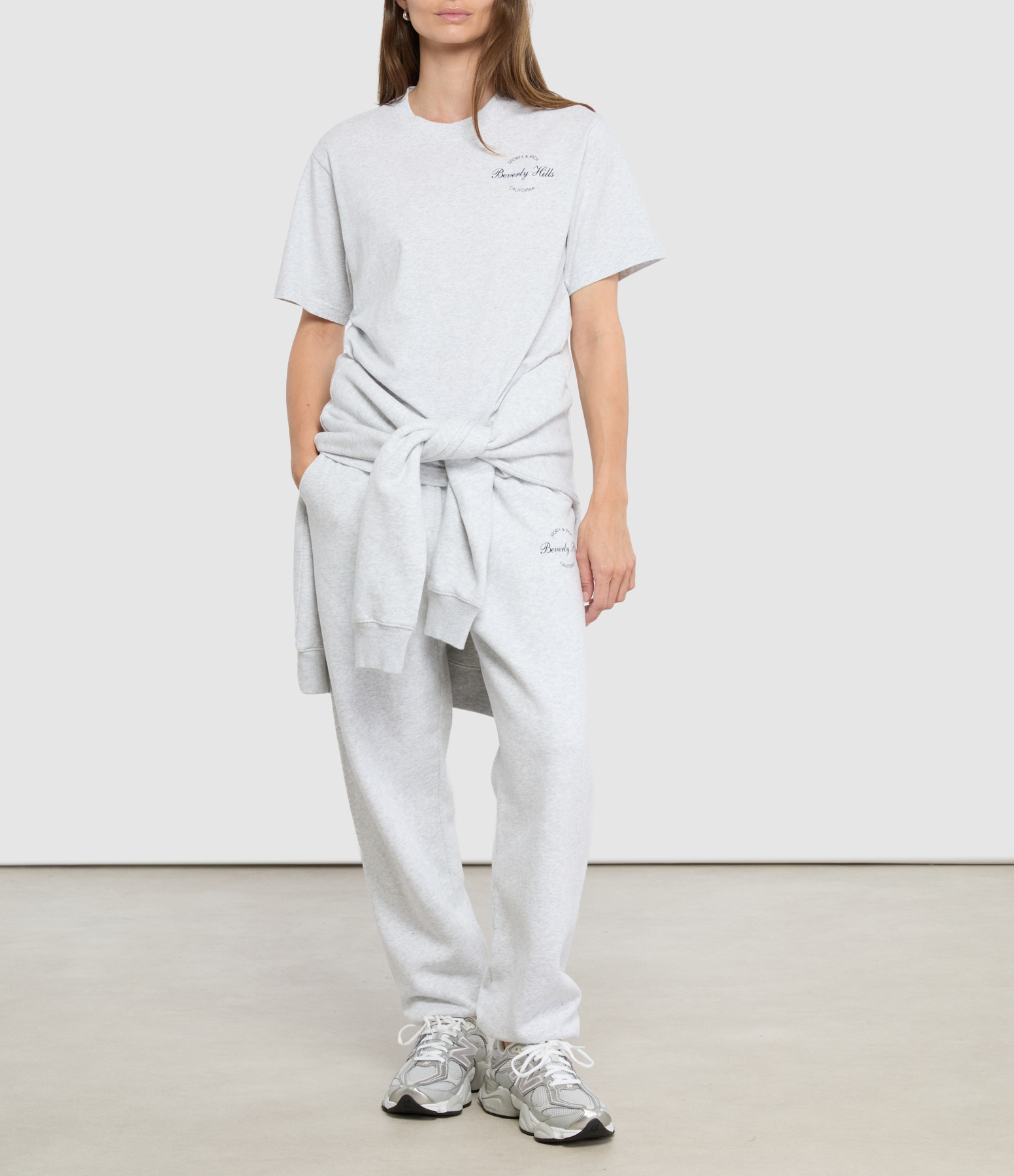Beverly Script Heather Grey Jogging Trousers