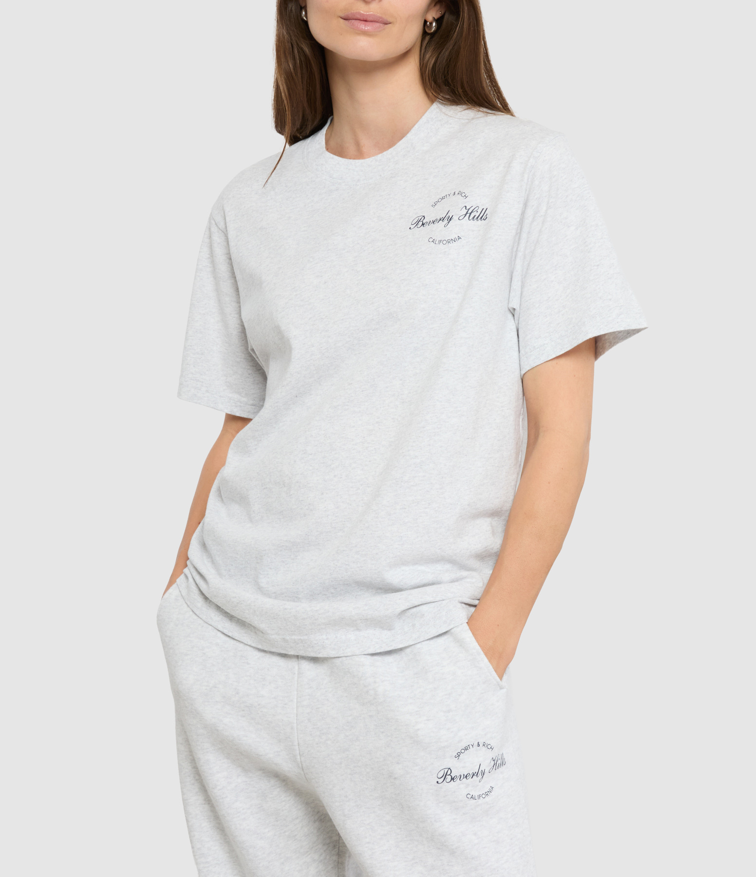 Beverly Script Heather Grey T-shirt