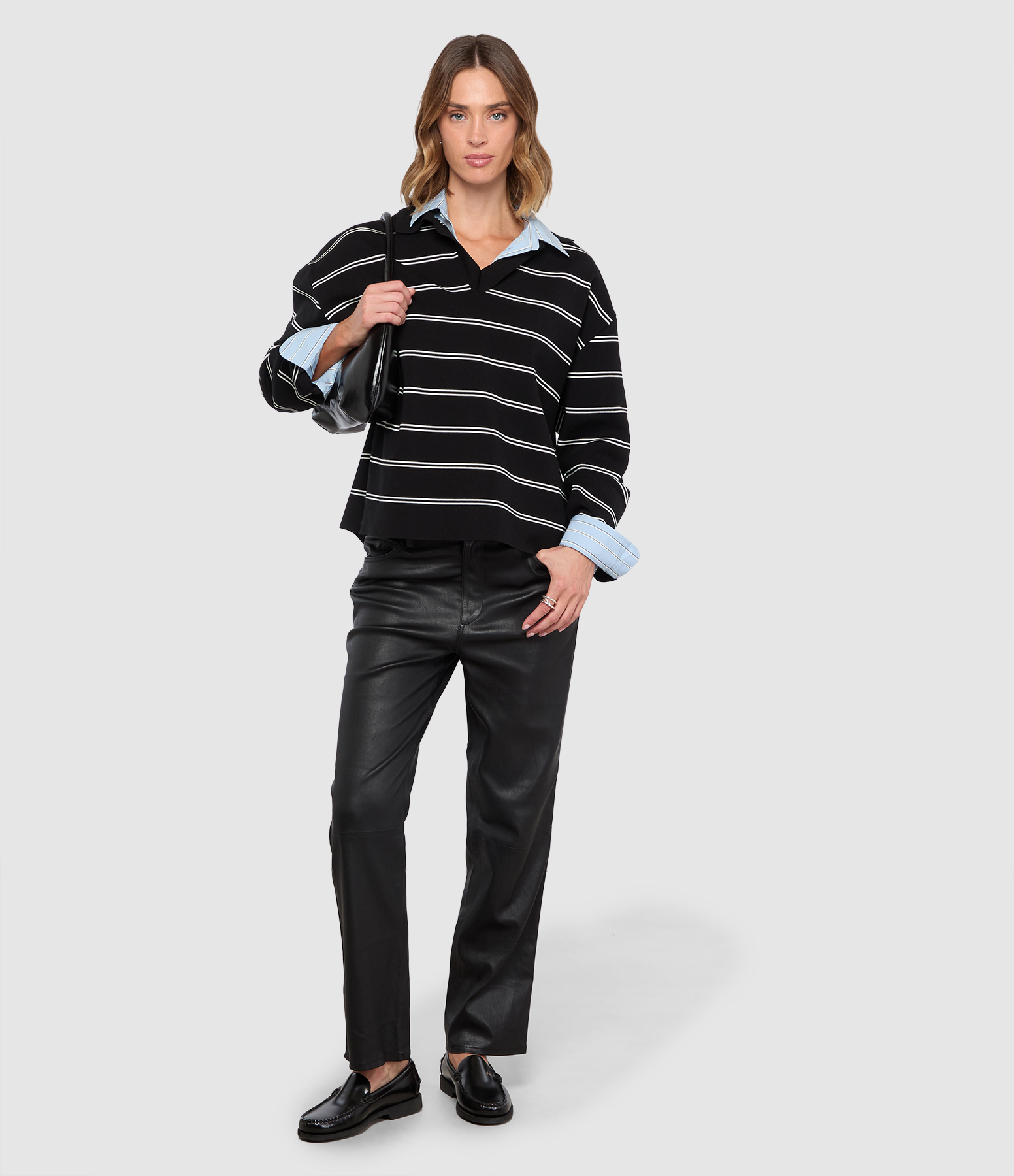 Black 5-Pocket Ankle Trousers