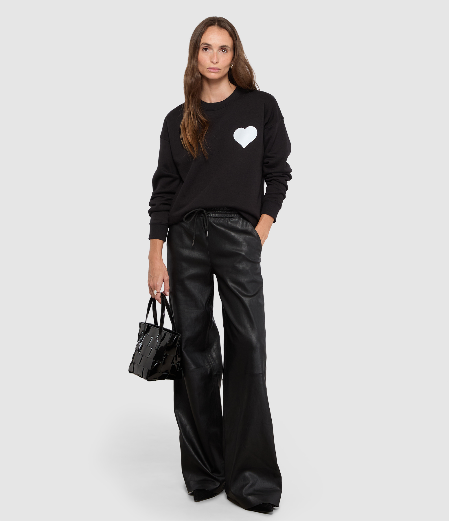 Baggy Athletic Jogging Trousers – Black and White