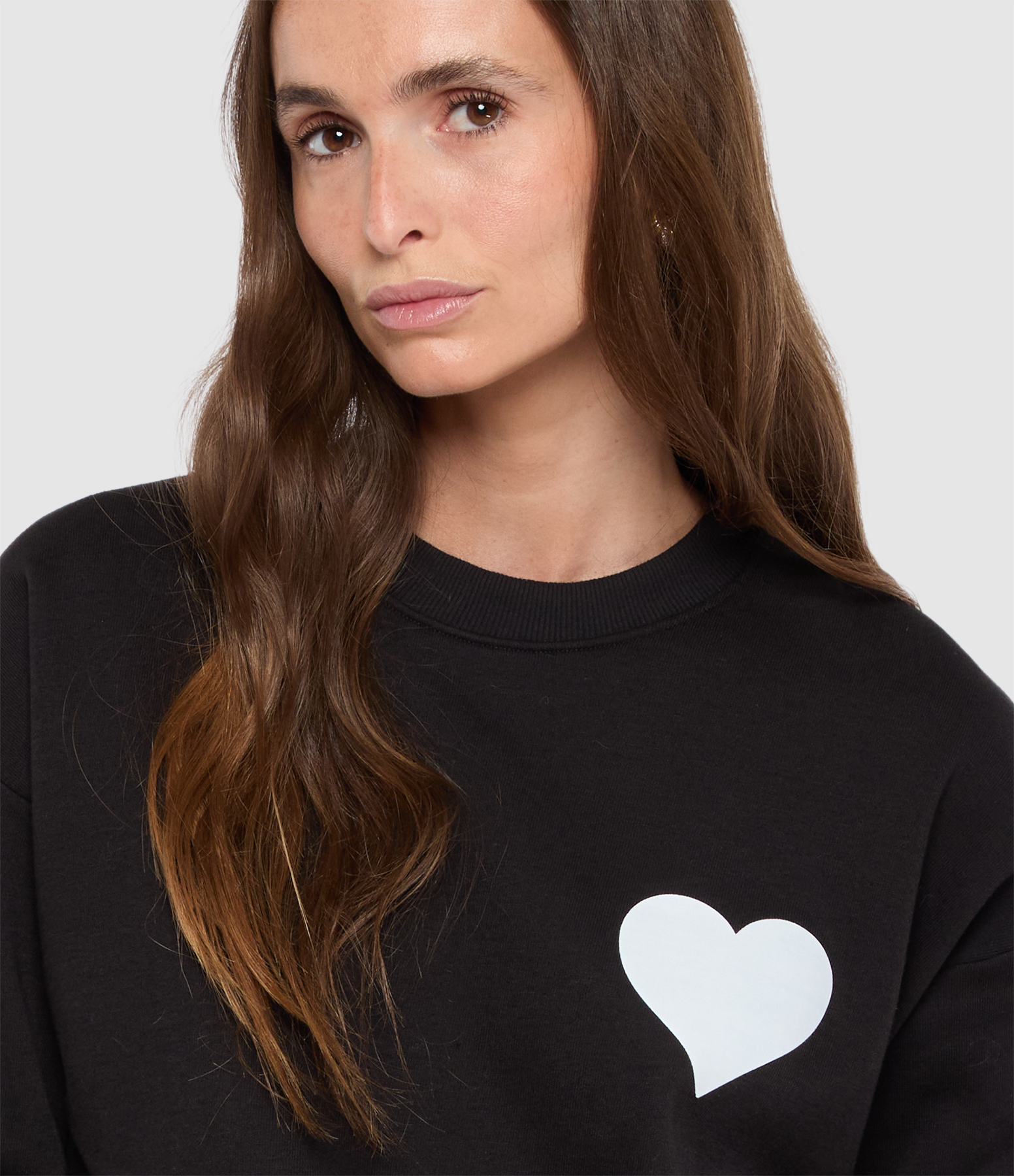 Heart Black and White Sweatshirt