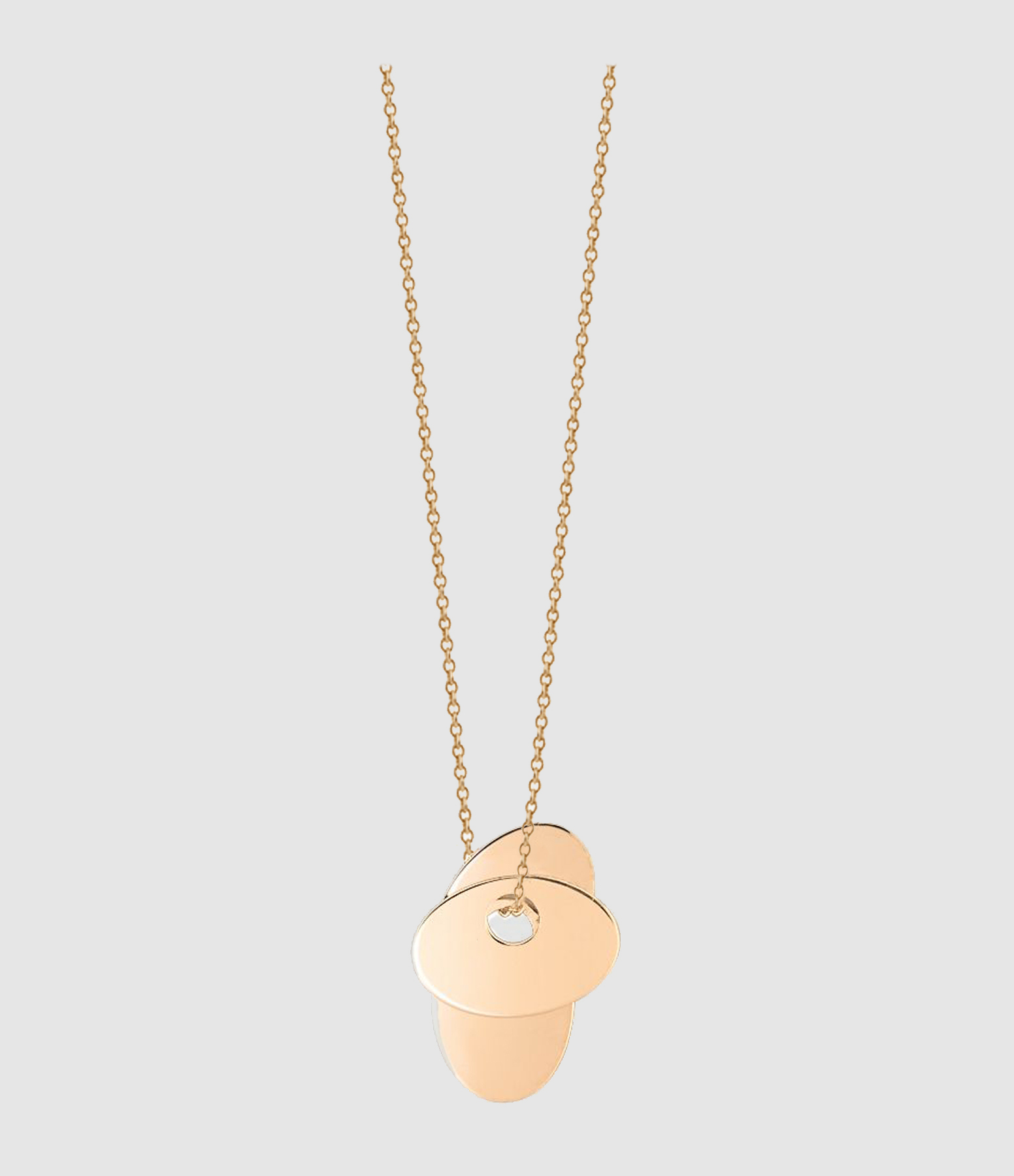 Ellipses & Sequins Necklace in 3-Tone Rose Gold