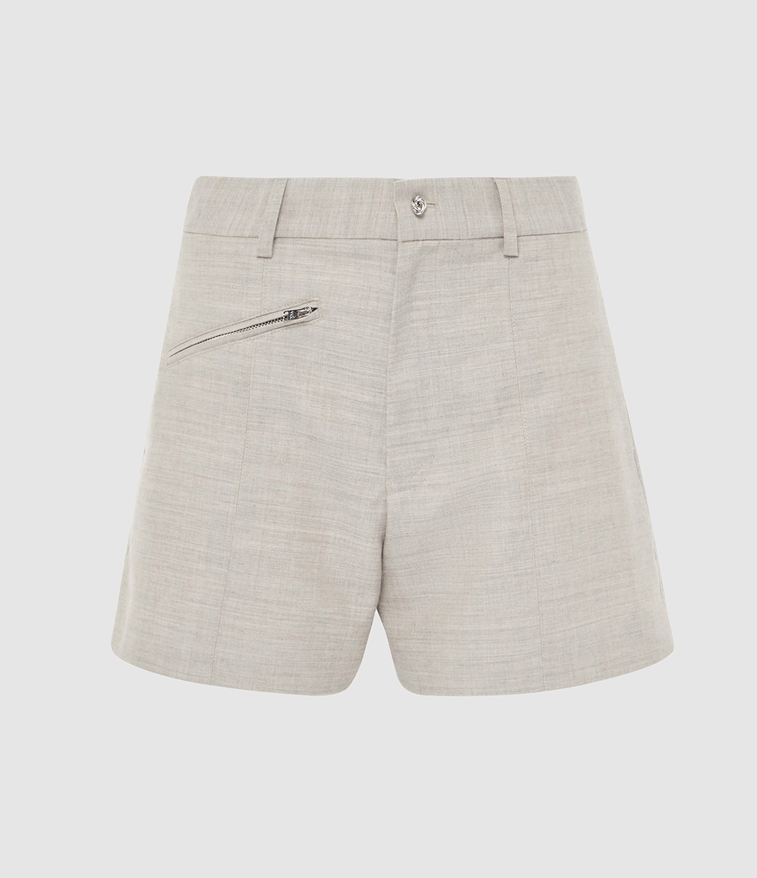 Clay-Coloured Mixed-Print Shorts