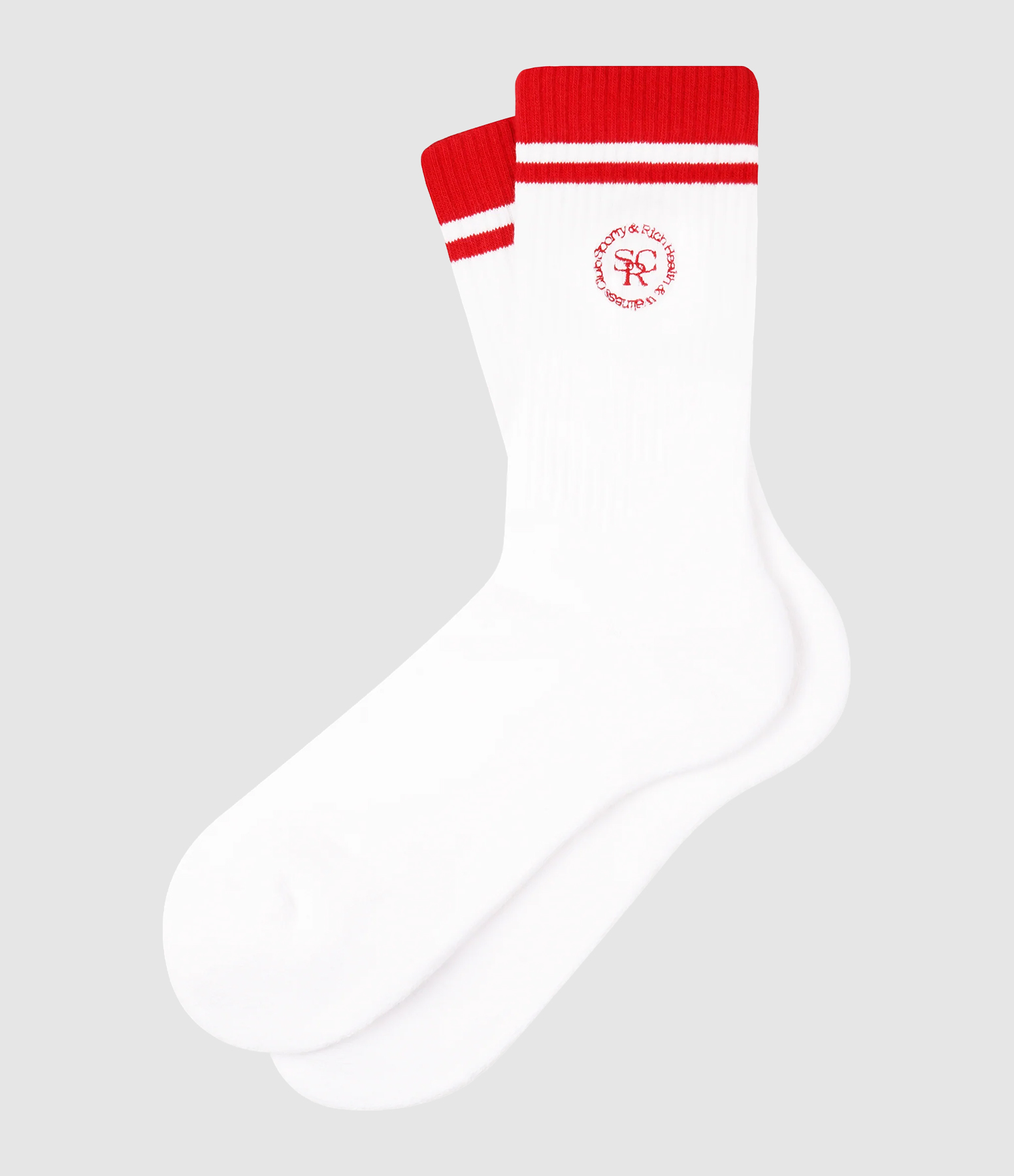 Srhwc White Sports Red Socks