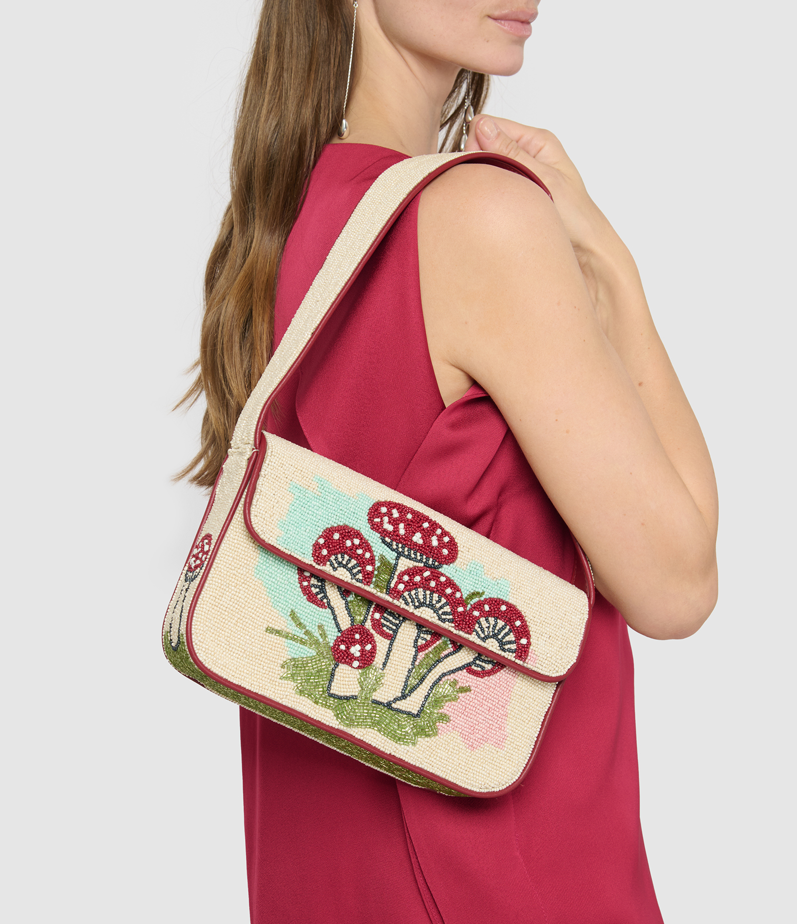 Tommy Beaded Bag – Mushroom Tea