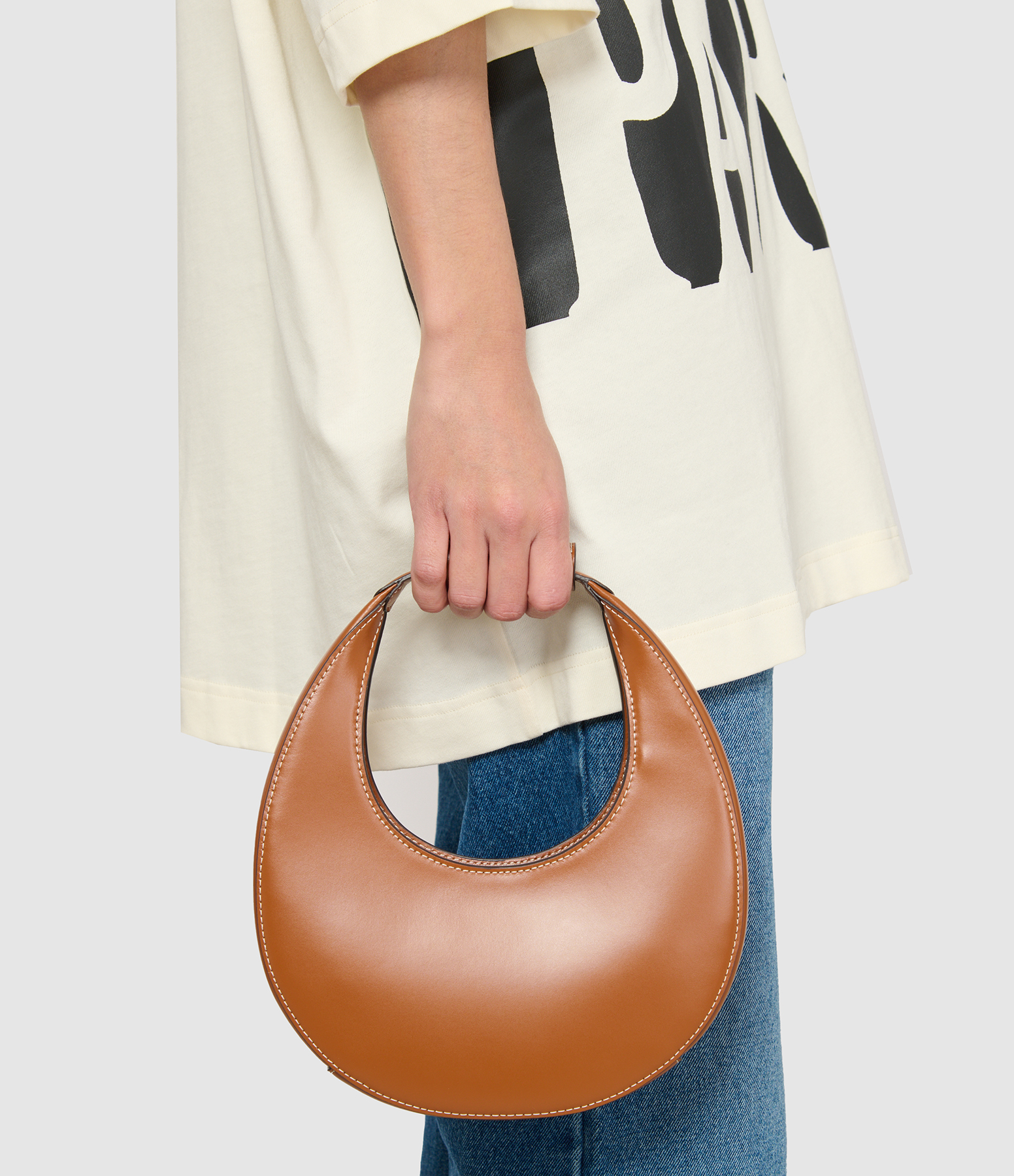Mini Moon Bag in Tan