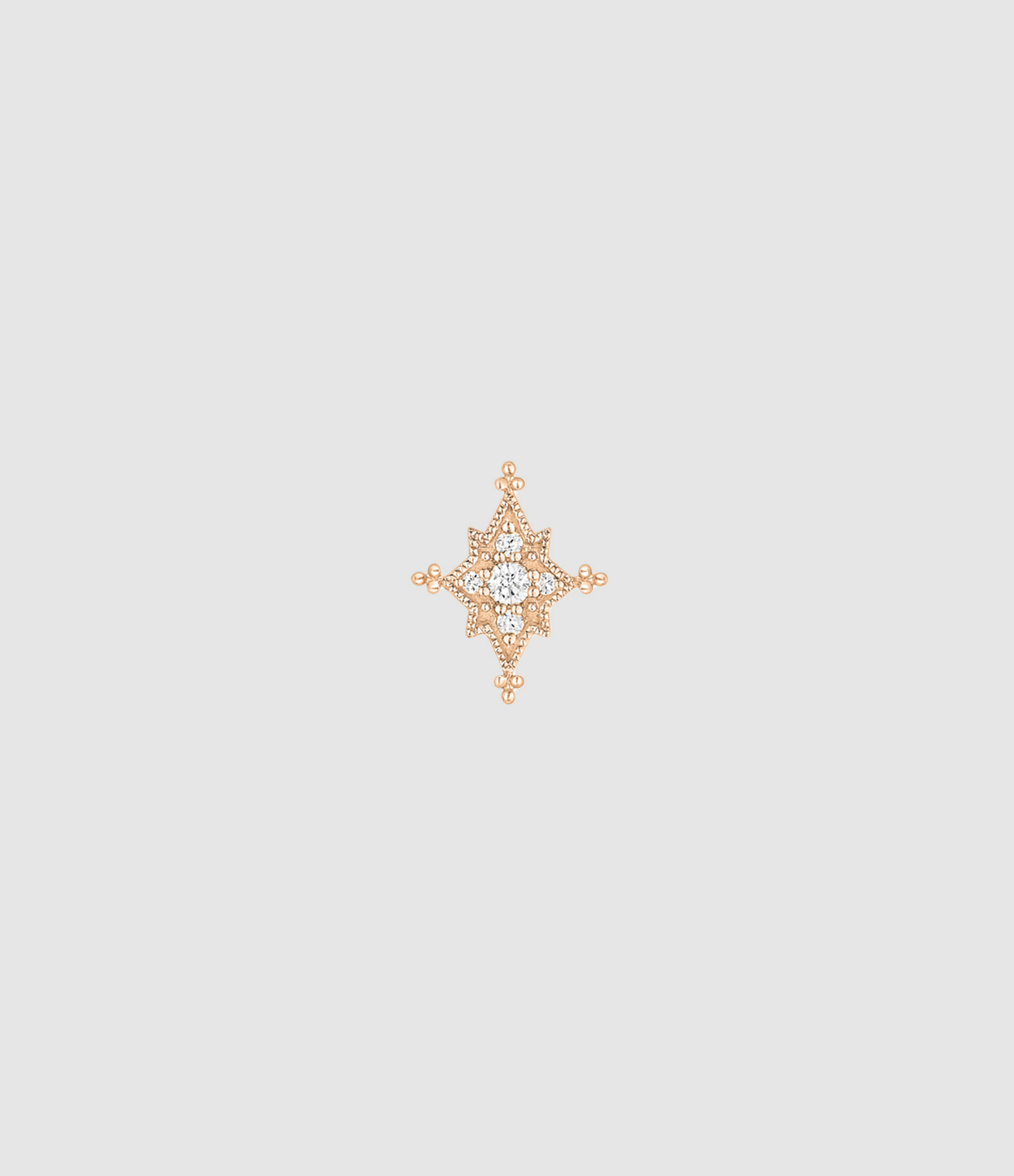Stella Diamond Stud Earring in Rose Gold (sold individually)