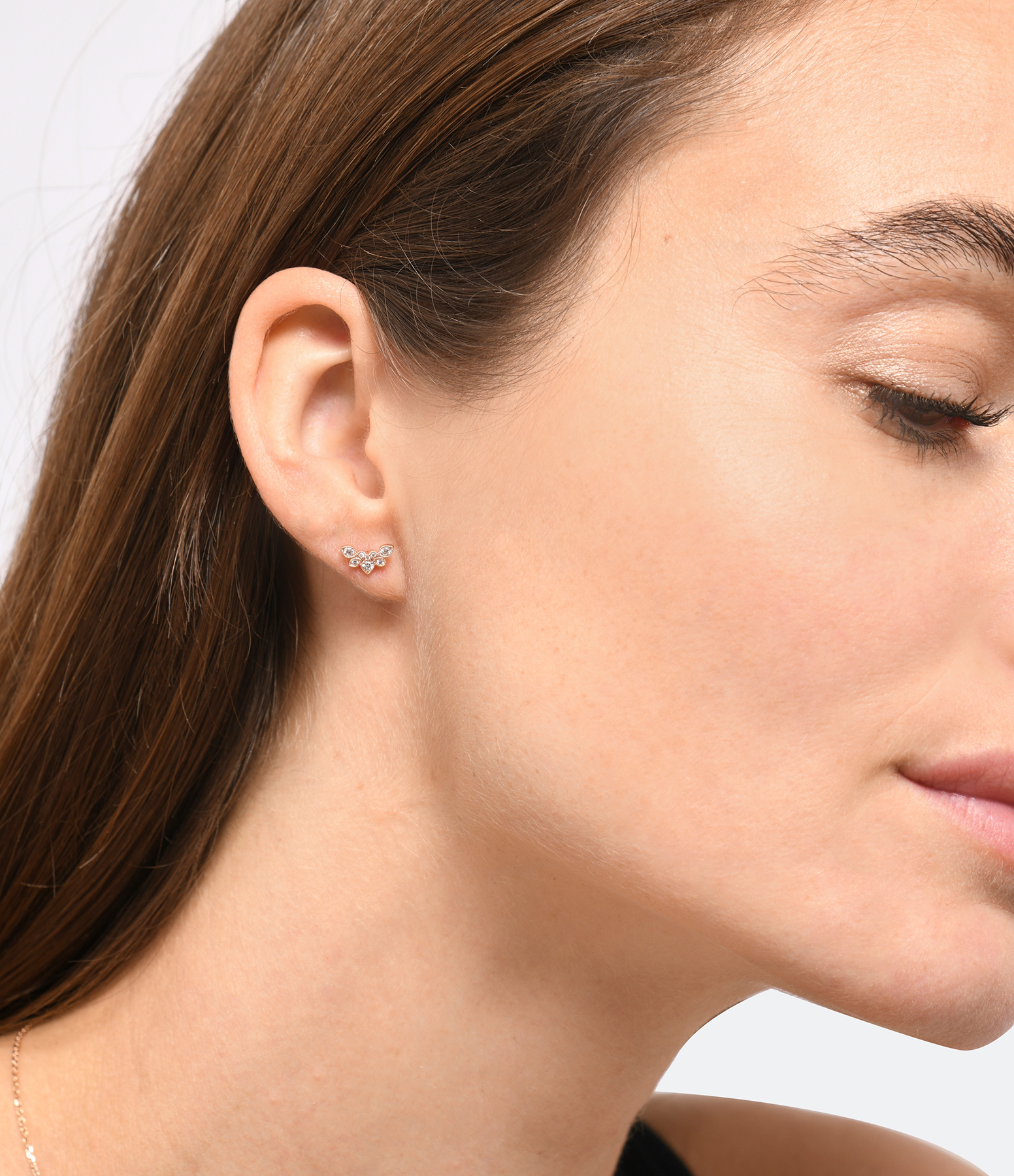 Nude White Gold Diamond Earring (sold individually)