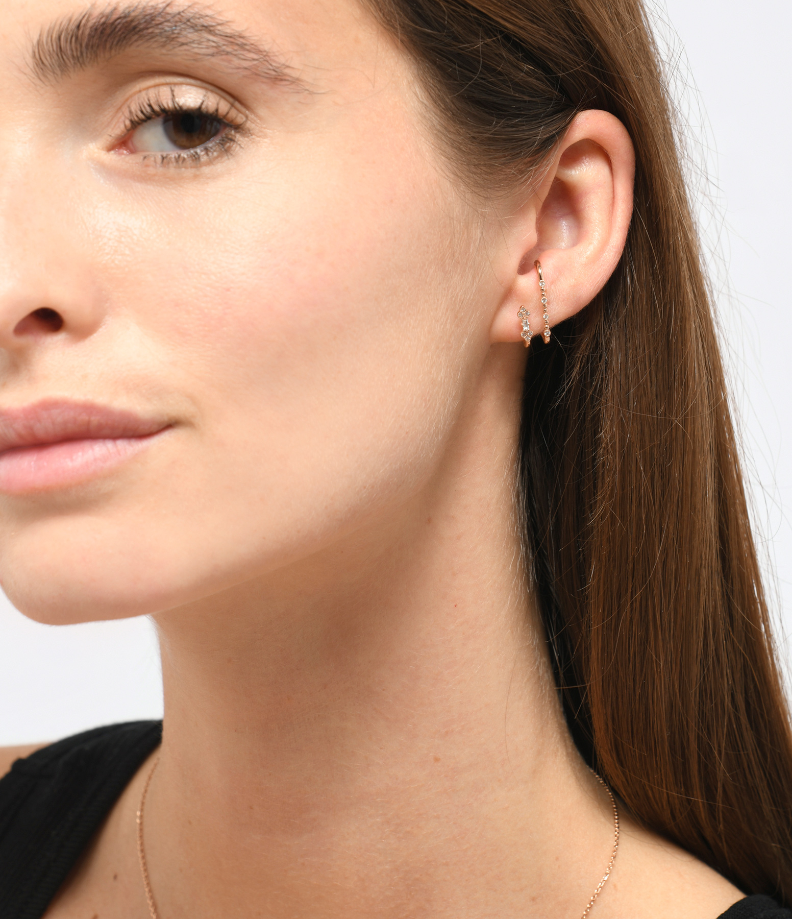 Plein Soleil Black Gold Diamond Earring (sold individually)
