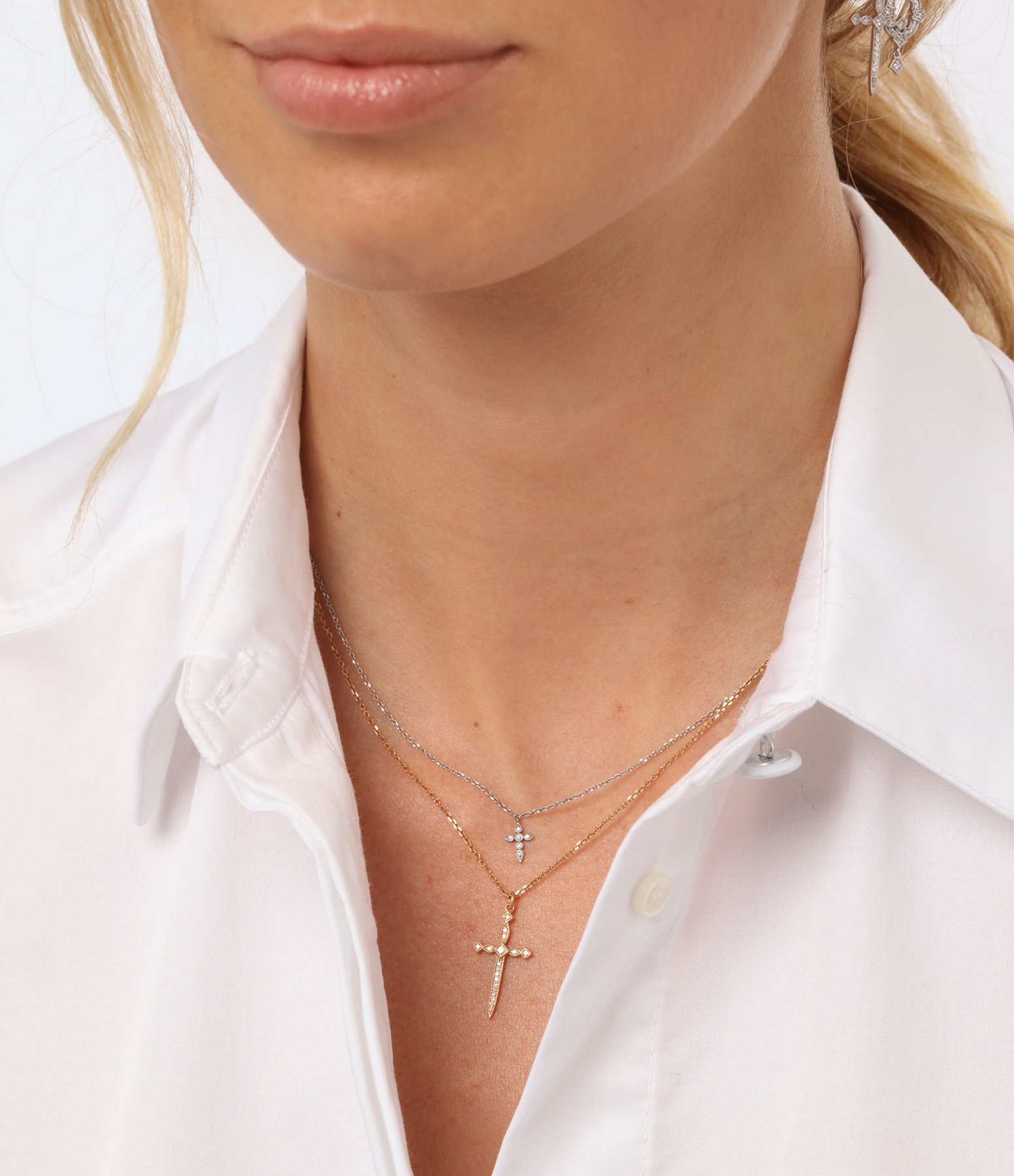Celeste Gold and Diamond Necklace