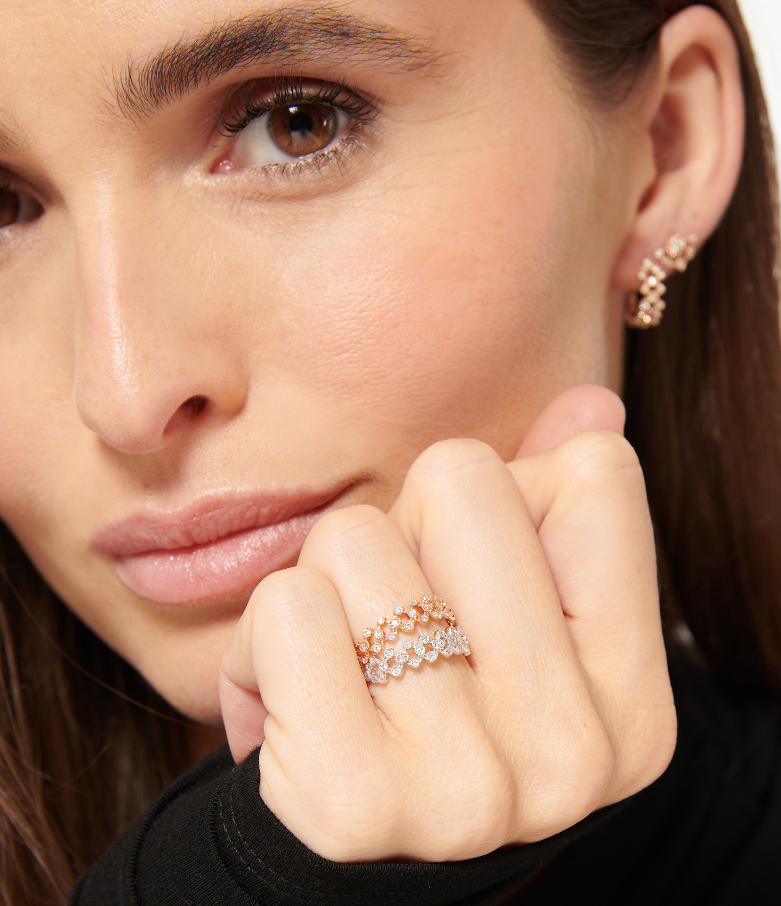 Simple ‘Summer Rain’ Yellow Gold Diamond Ring
