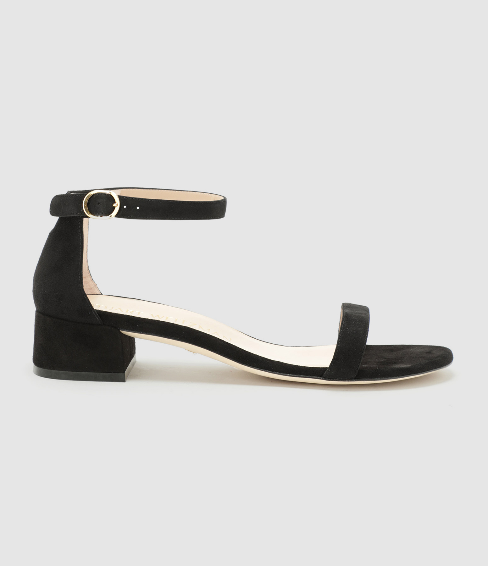 Nudistjune Black Suede Sandals