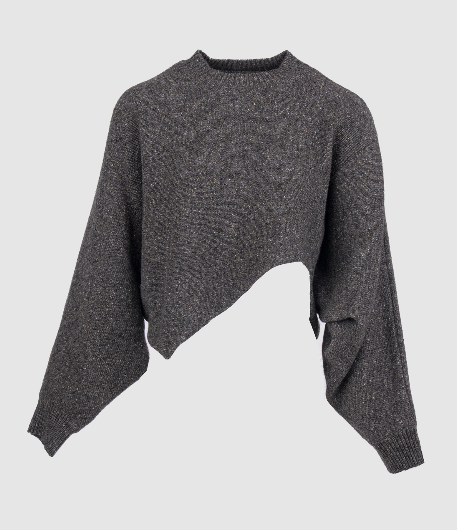 Oversized Asymmetrical Anthracite Jumper