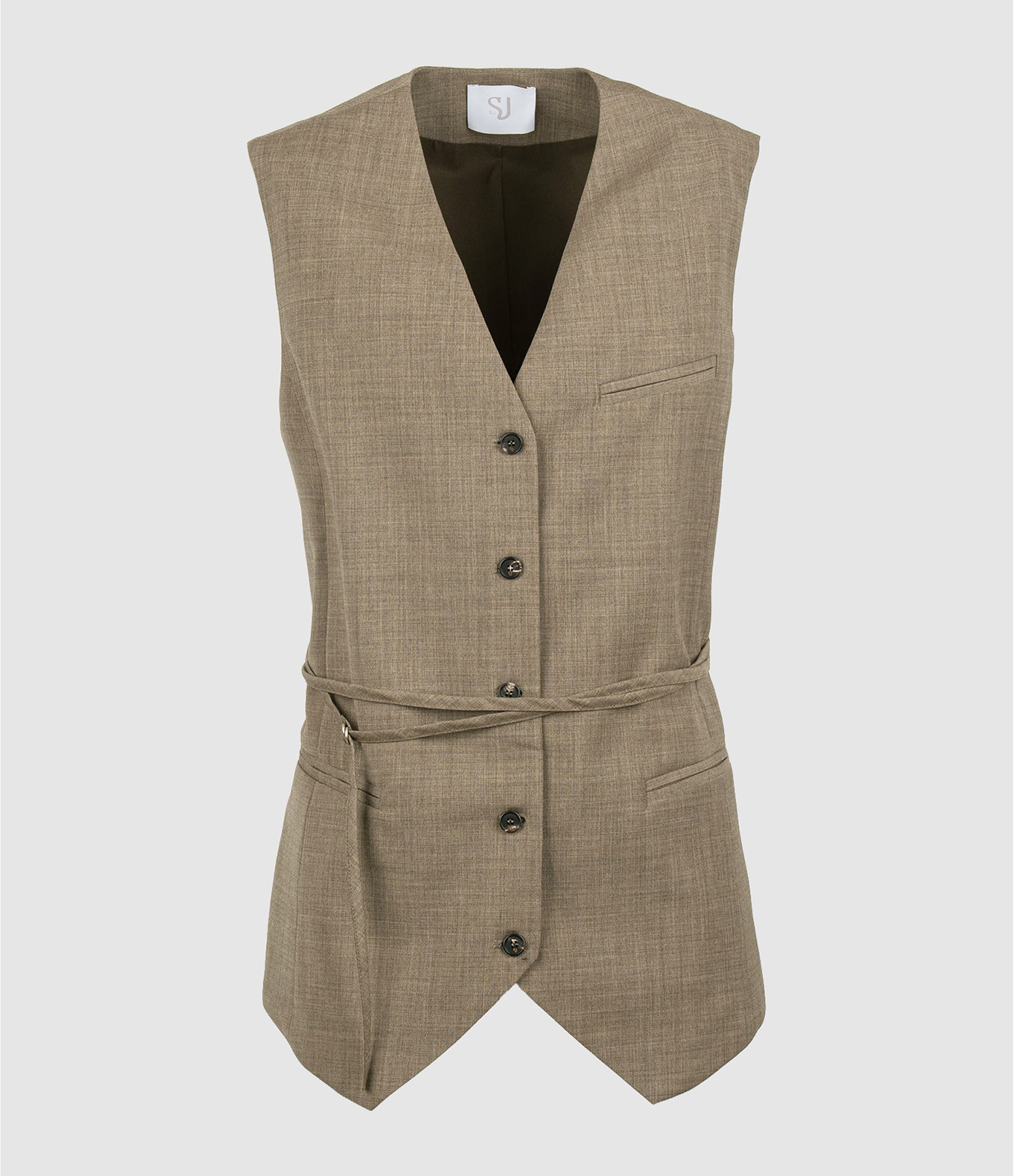 Sage Green Belted Cardigan